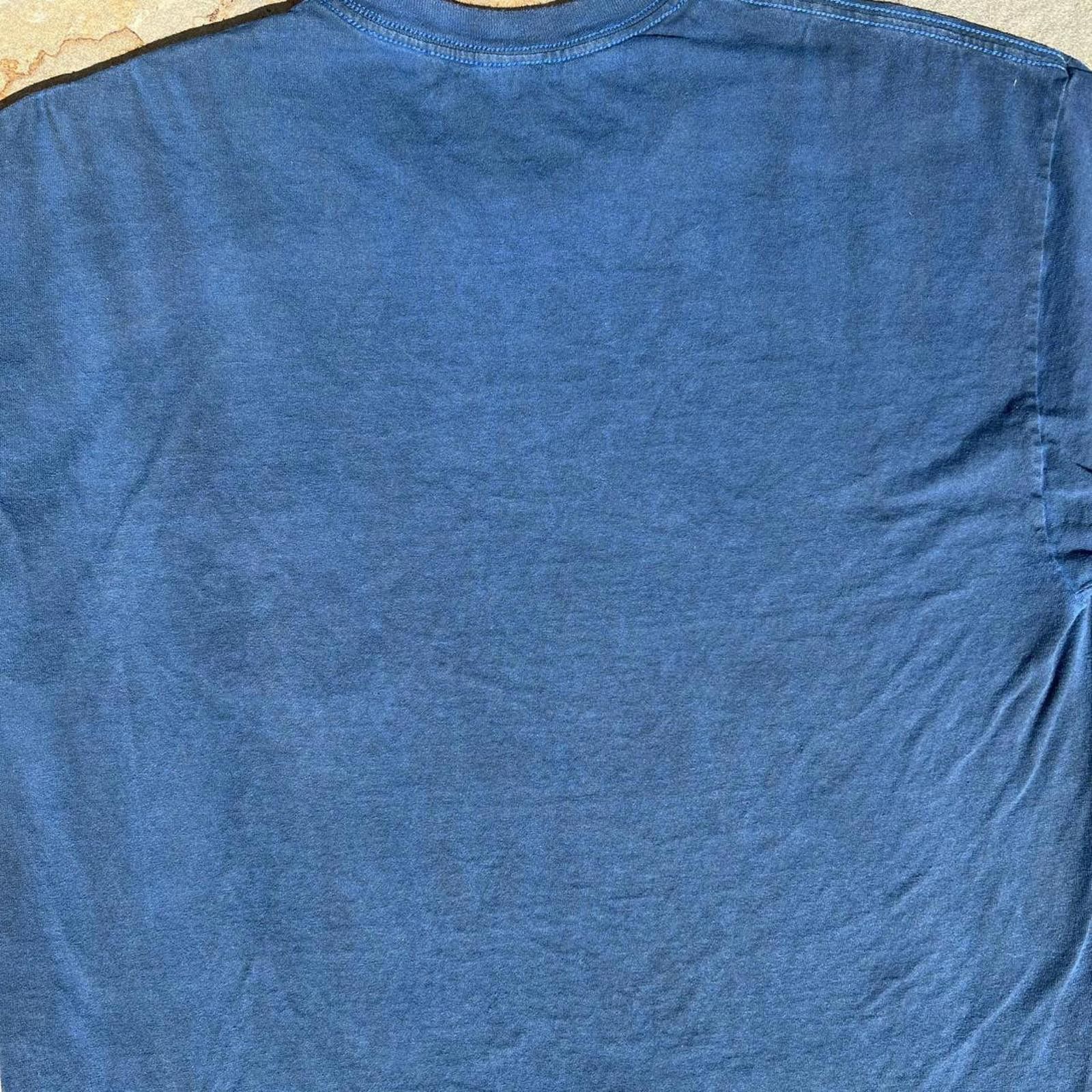 Other Vintage 90s Garment Overdyed Black Blue Pocket T-Shirt Size US XL / EU 56 / 4 - 4 Thumbnail