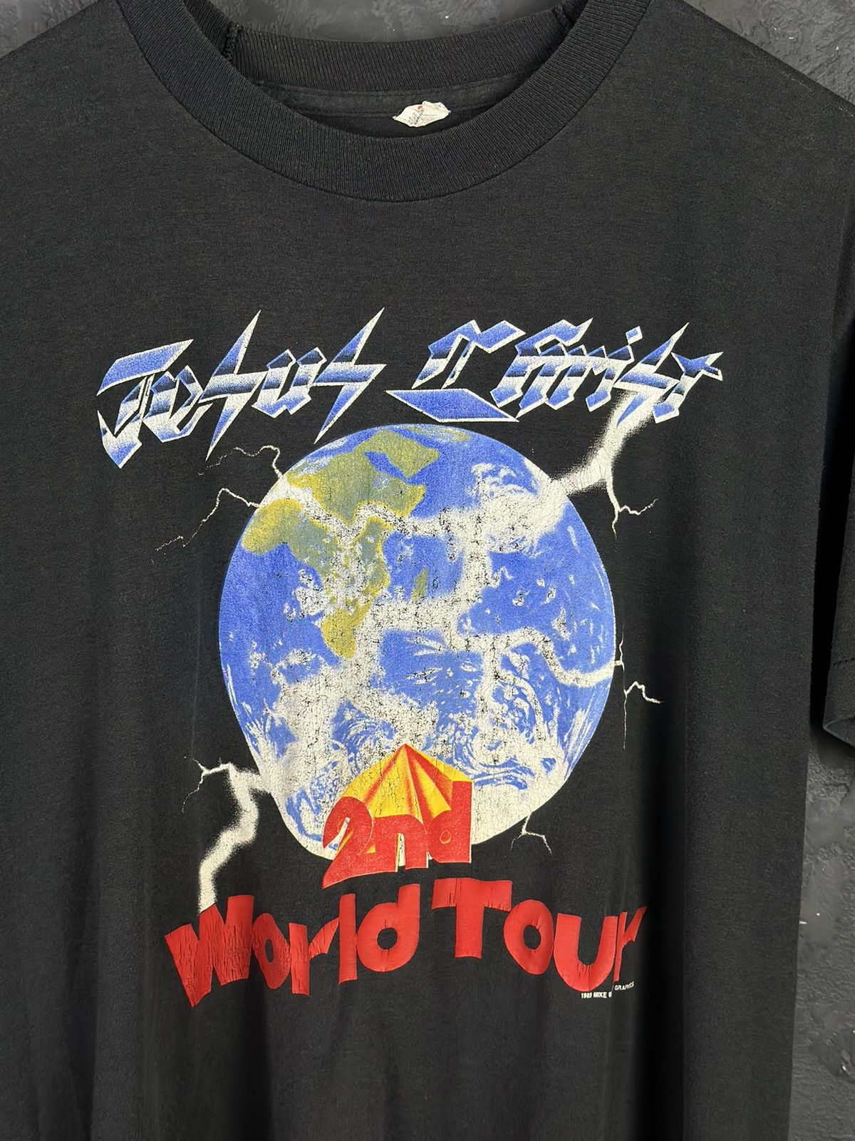 Vintage RARE!! Vintage 80s Jesus Christ 2nd World Tour Black T Shirt Size US M / EU 48-50 / 2 - 3 Thumbnail