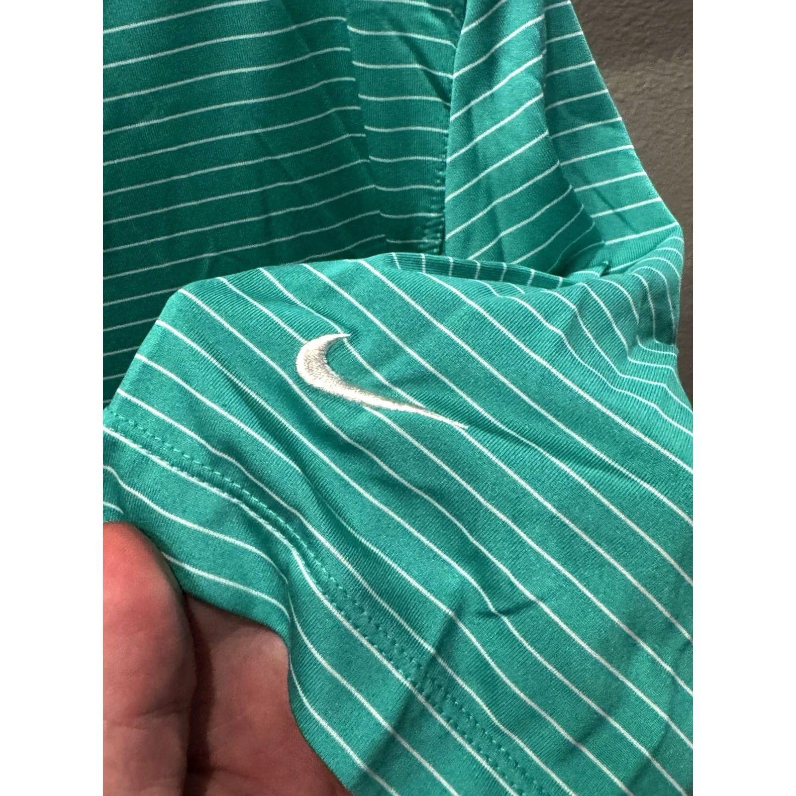 Nike Nike Golf Polo Shirt M Sea Green Stripe Short Sleeve Mens Medium Polo Shirt Size US M / EU 48-50 / 2 - 6 Thumbnail