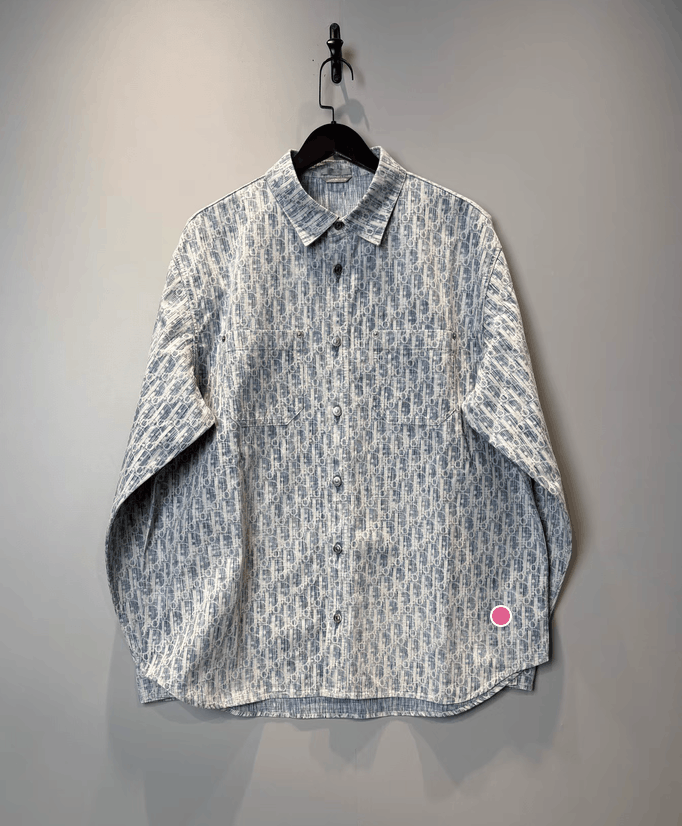 Dior Dior Oblique Monogram Denim Shirt Jacket K36 Size US XS / EU 42 / 0 - 1 Thumbnail