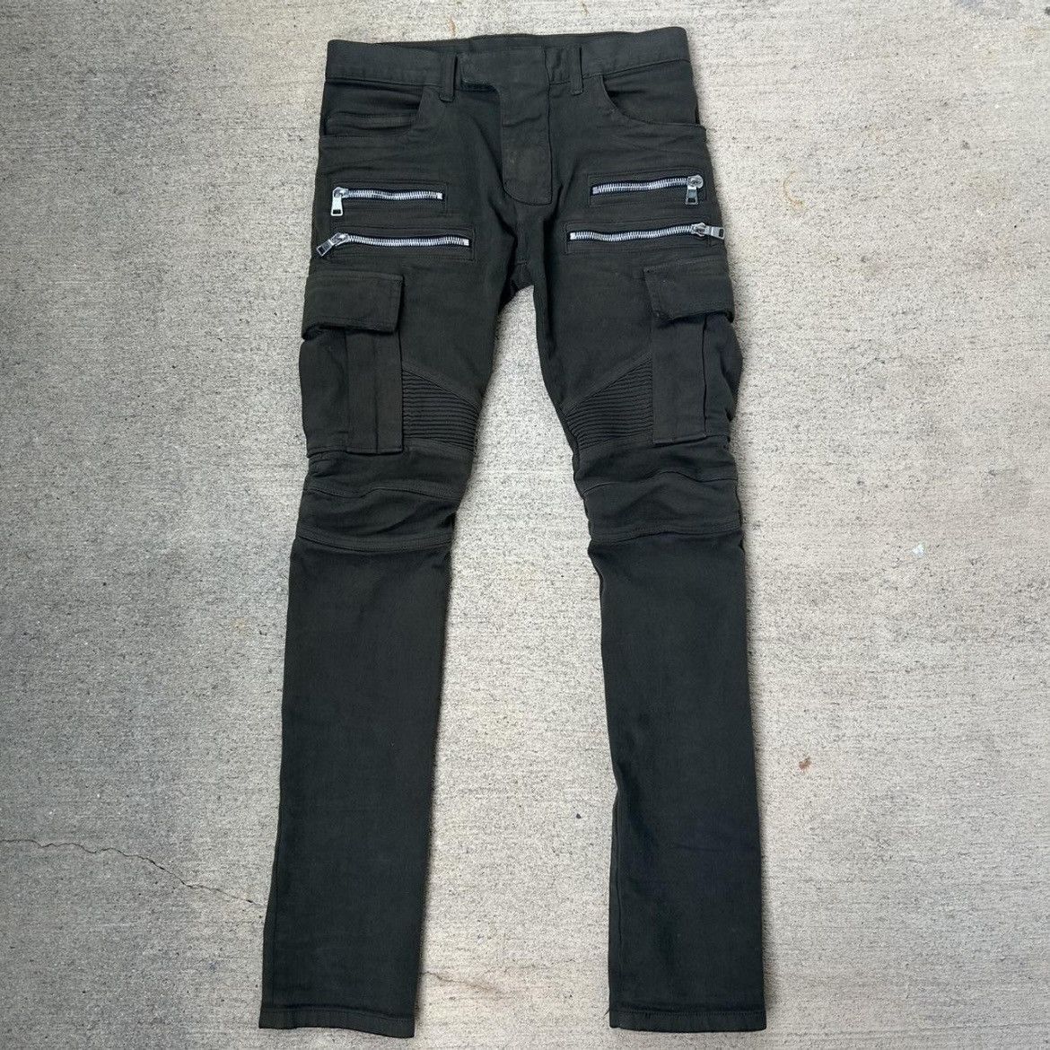 Balmain Balmain FW2014 Green Cargo Skinny Jeans Size US 28 / EU 44 - 1 Thumbnail