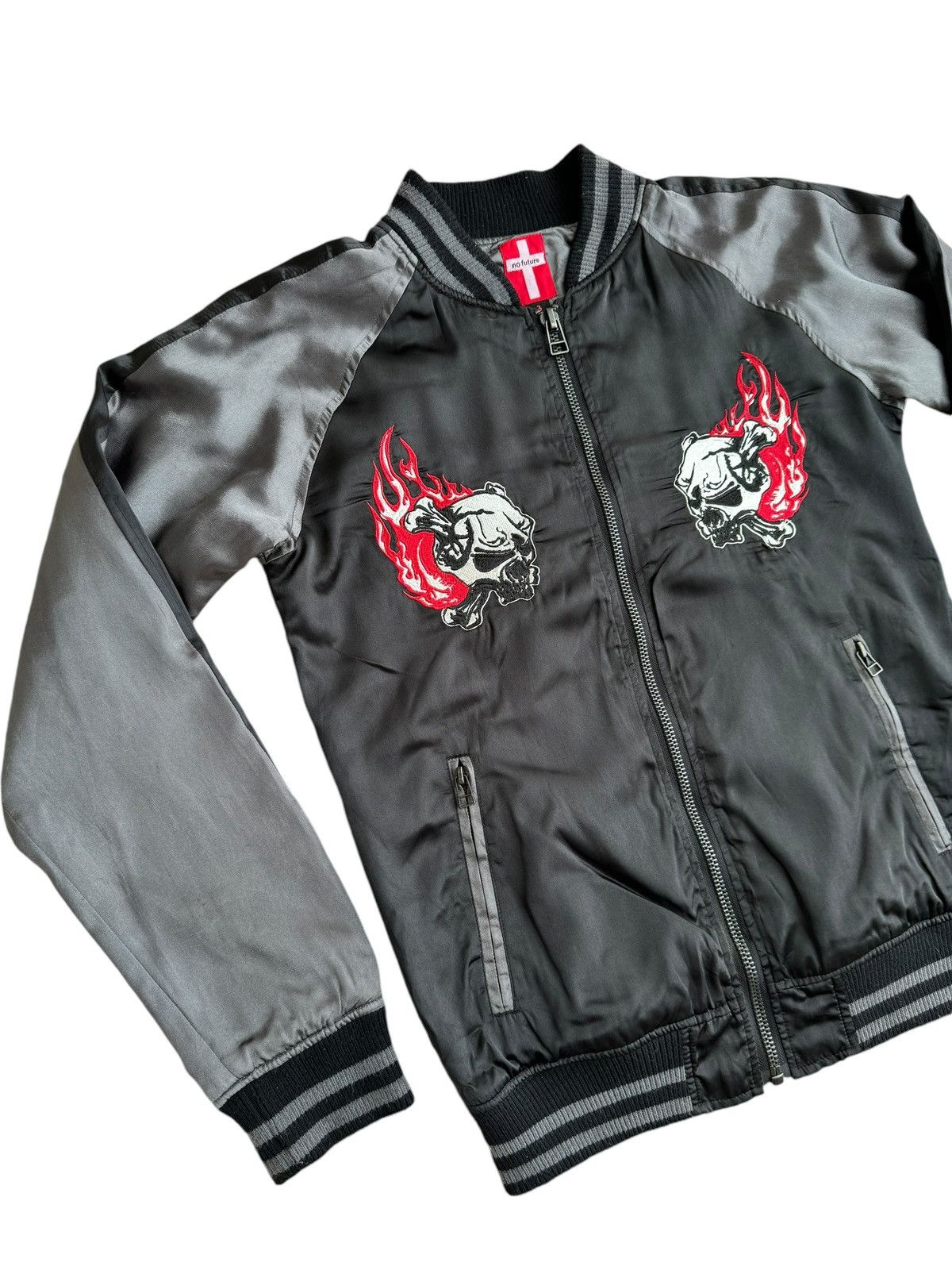 No Future ⚡️⚡️⚡️☠️☠️Vintage No Future Skull Head Embroidery Flame Size US S / EU 44-46 / 1 - 5 Thumbnail