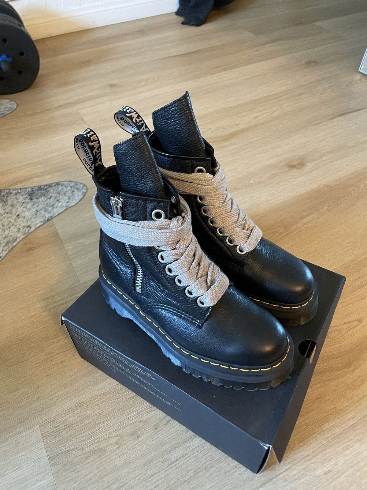 Rick Owens Rick Owen’s x Dr. Martens 1460 Quad Ro boot | Grailed