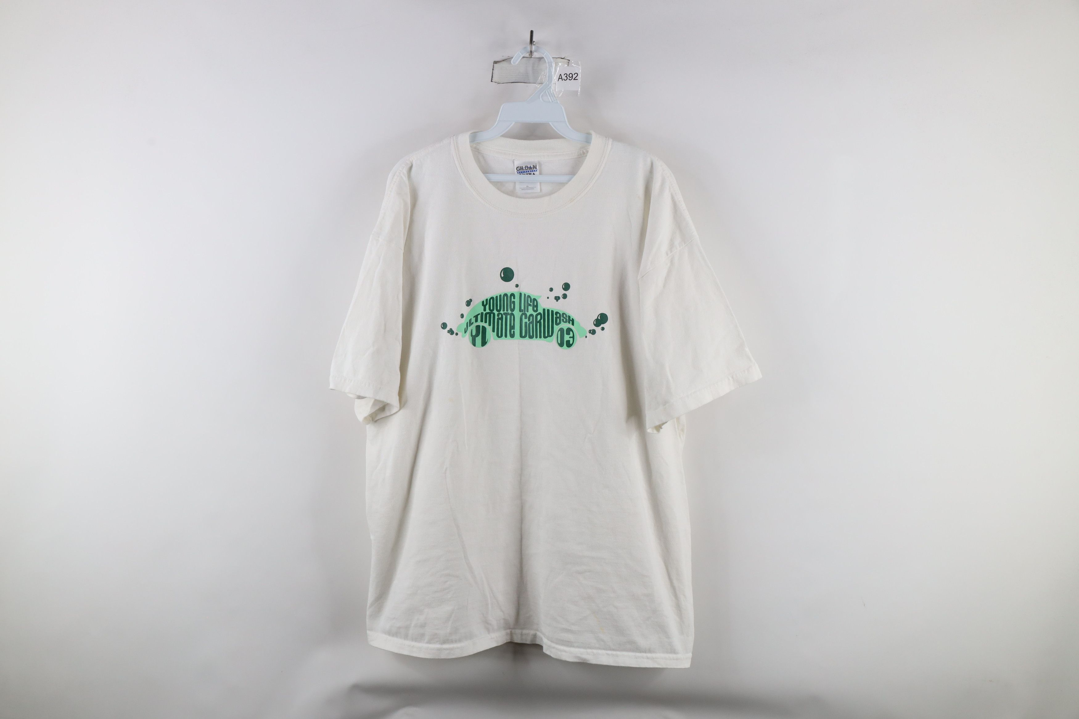 Vintage Vintage Y2K 2003 Car Wash Short Sleeve T-Shirt White Size US XL / EU 56 / 4 - 1 Thumbnail