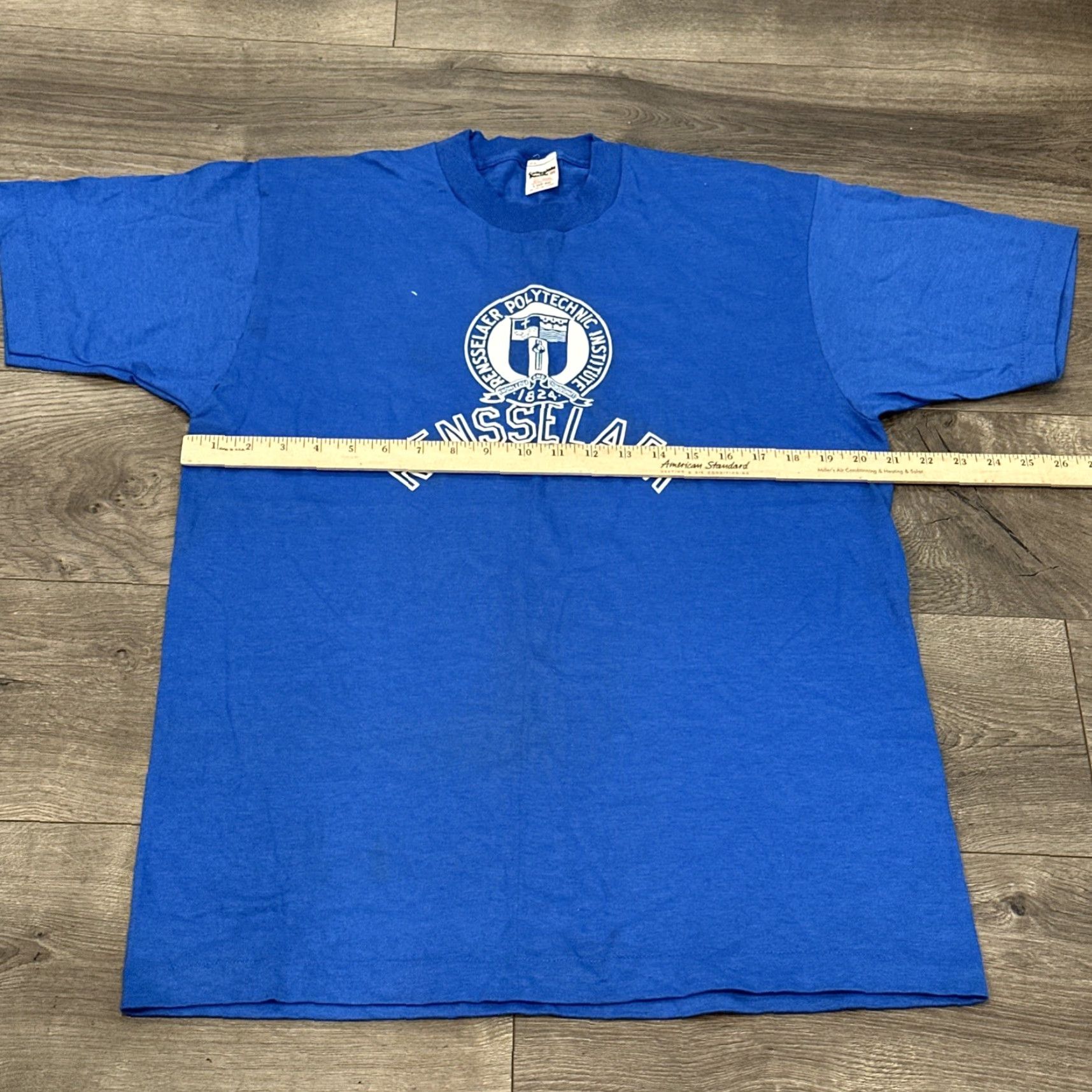 Vintage VINTAGE RPI Shirt Adult Large Blue Single Stitch 80s College Logo Men Size US L / EU 52-54 / 3 - 3 Thumbnail