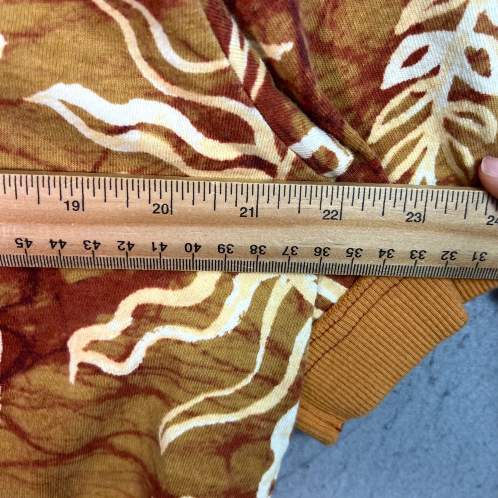 Bdg BDG Urban Outfitters Small Tropical Print Crop Top Short Sleeve Cotton Shirt Womens Shirt Cropped Mock Neck Brown Size S / US 4 / IT 40 - 5 Thumbnail