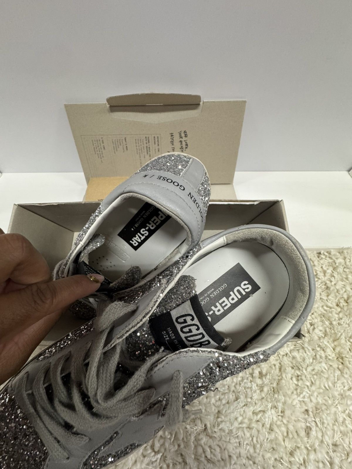 Golden Goose GOLDEN GOOSE LEATHER UPPER GLITTER STAR LAMINATED Size US 8 / IT 38 - 4 Thumbnail