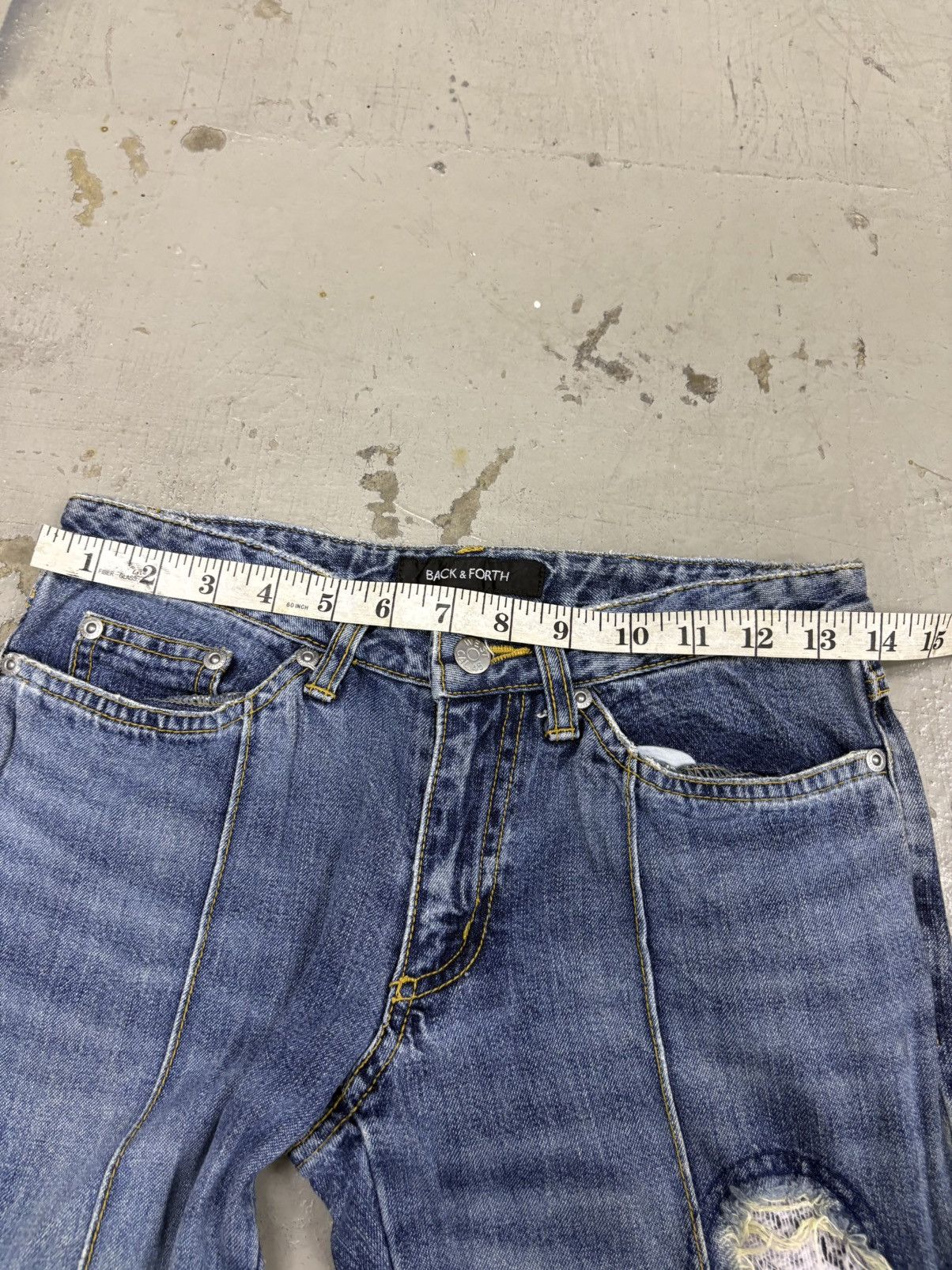 If Six Was Nine Beast Flared Distress Denim Jeans Size US 28 / EU 44 - 13 Thumbnail