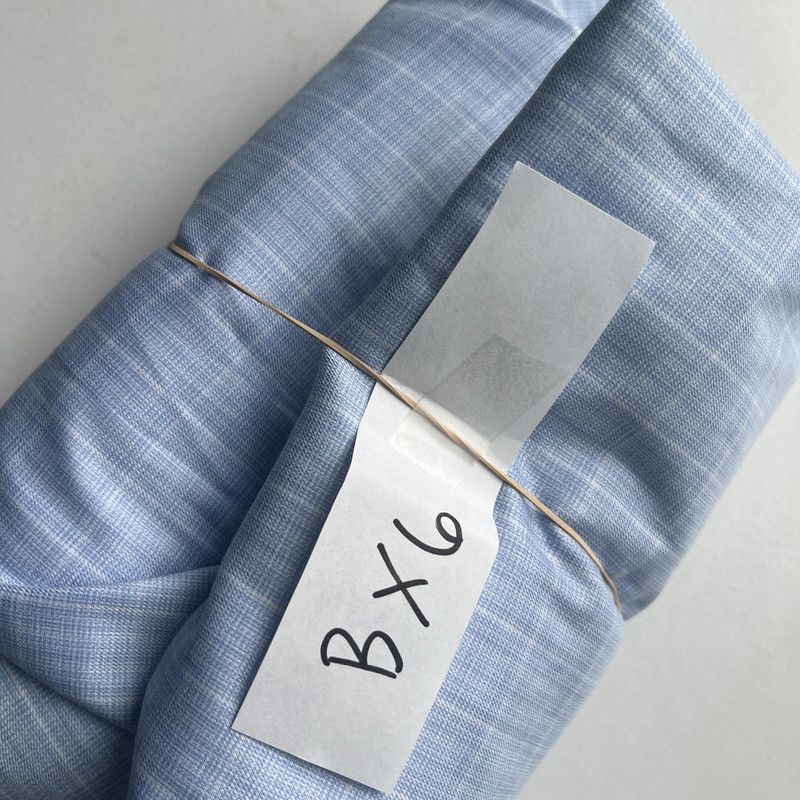Egara Egara Men's Long-Sleeve Dress Shirt Light Blue Plaid XXL Size US L / EU 52-54 / 3 - 6 Thumbnail