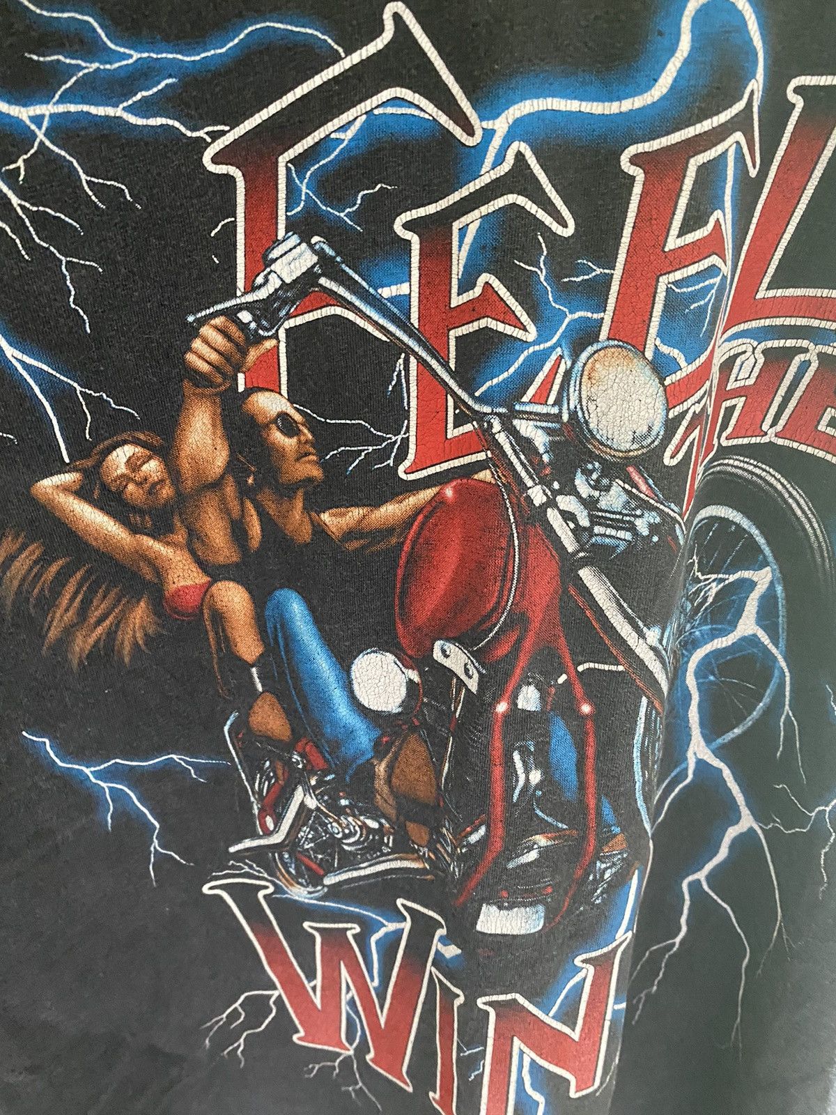 Harley Davidson × Vintage Vintage 2000s "Feel The Wind" Harley-Inspired Biker Tee Size US L / EU 52-54 / 3 - 5 Thumbnail