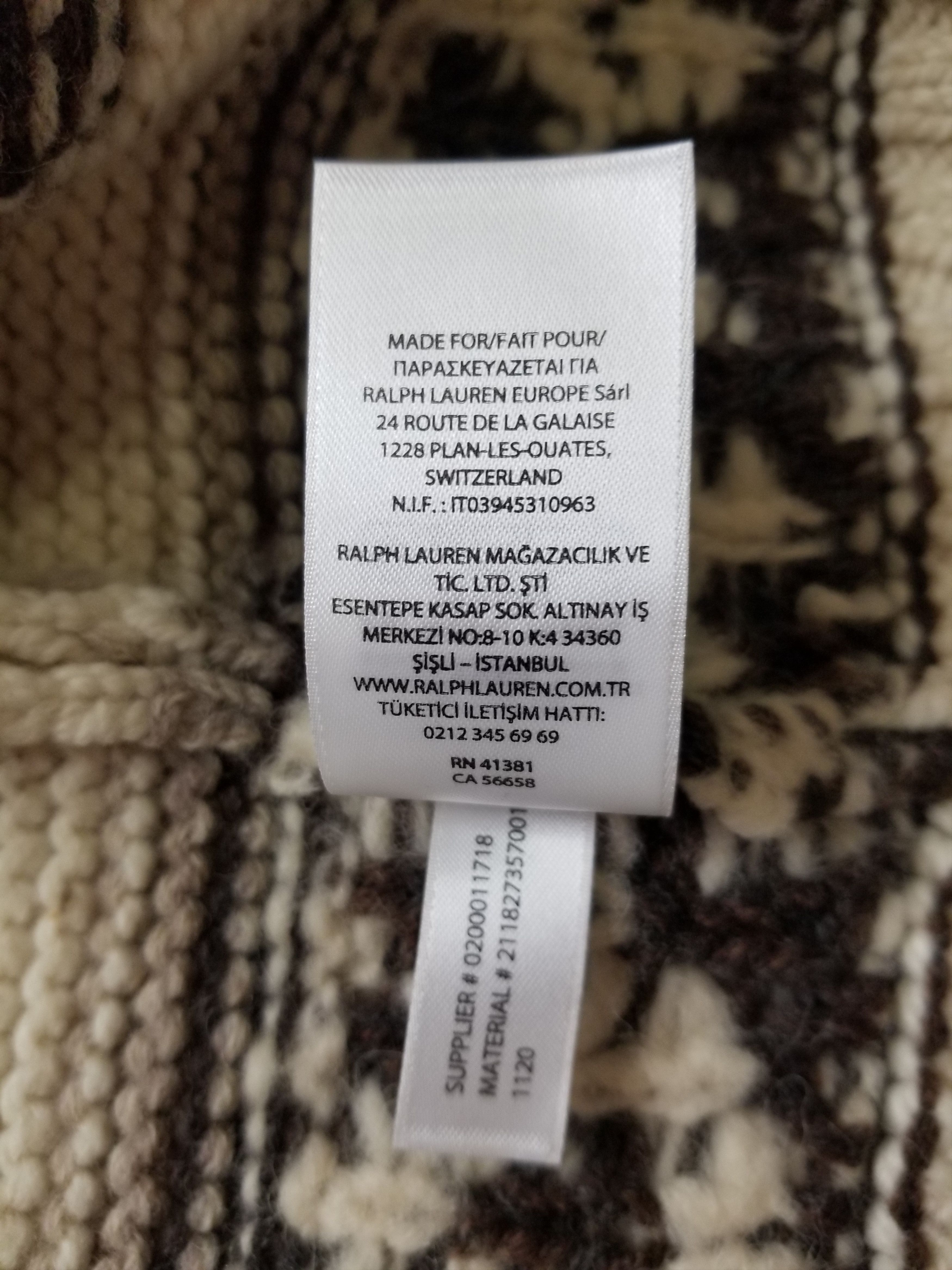 Polo Ralph Lauren New Polo Ralph Lauren Fringe-Trim Shawl Wool Cardigan Size L / US 10 / IT 46 - 14 Thumbnail