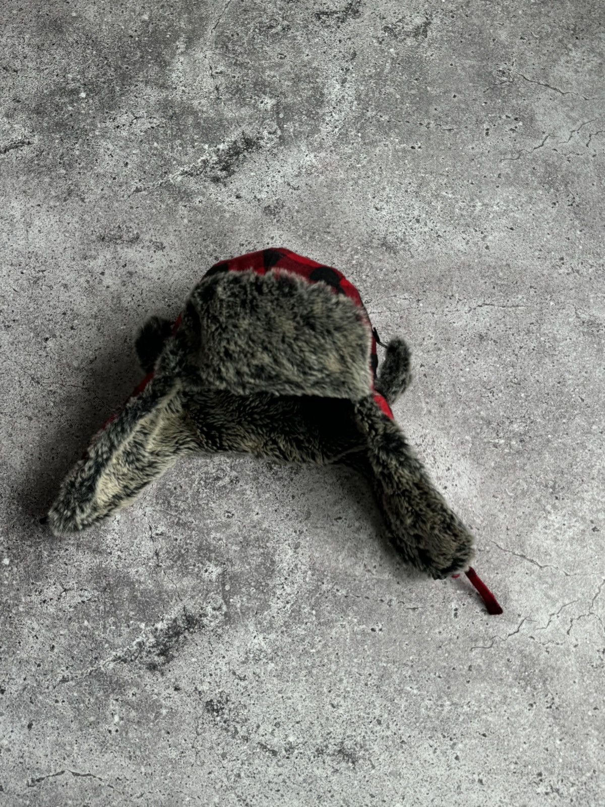 Japanese Brand Vintage Y2K fleece checkered hat Japanese style Size ONE SIZE - 4 Thumbnail