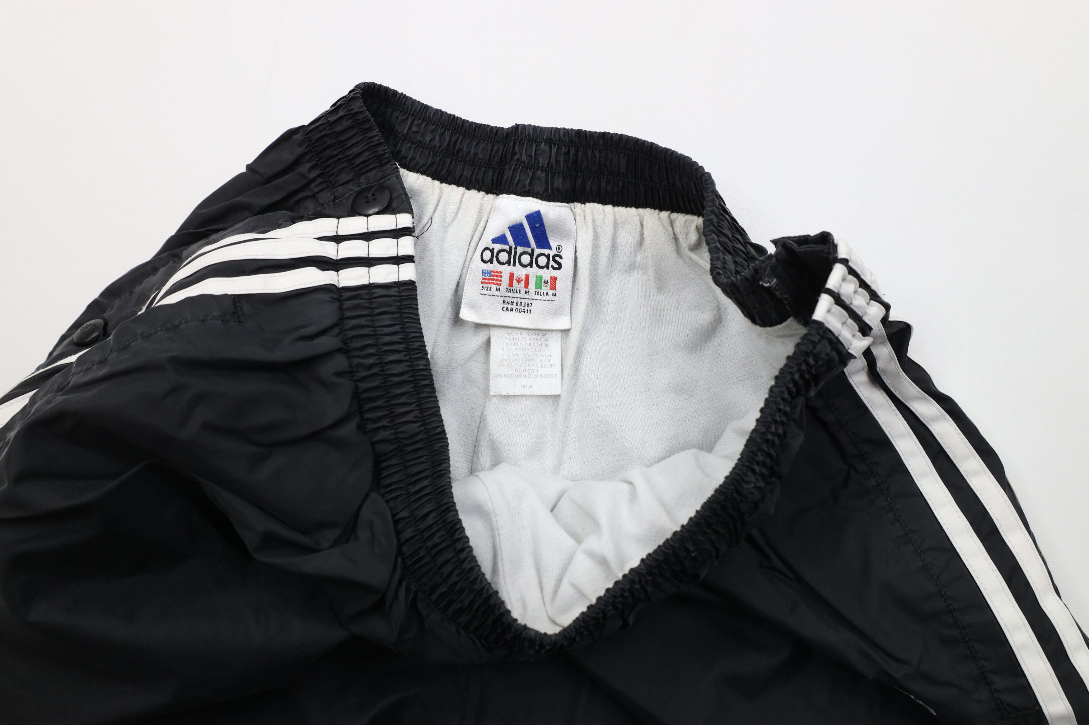 Adidas Vintage 90s Adidas Lined Wide Leg Tearaway Windbreaker Pants Size US 34 / EU 50 - 10 Thumbnail