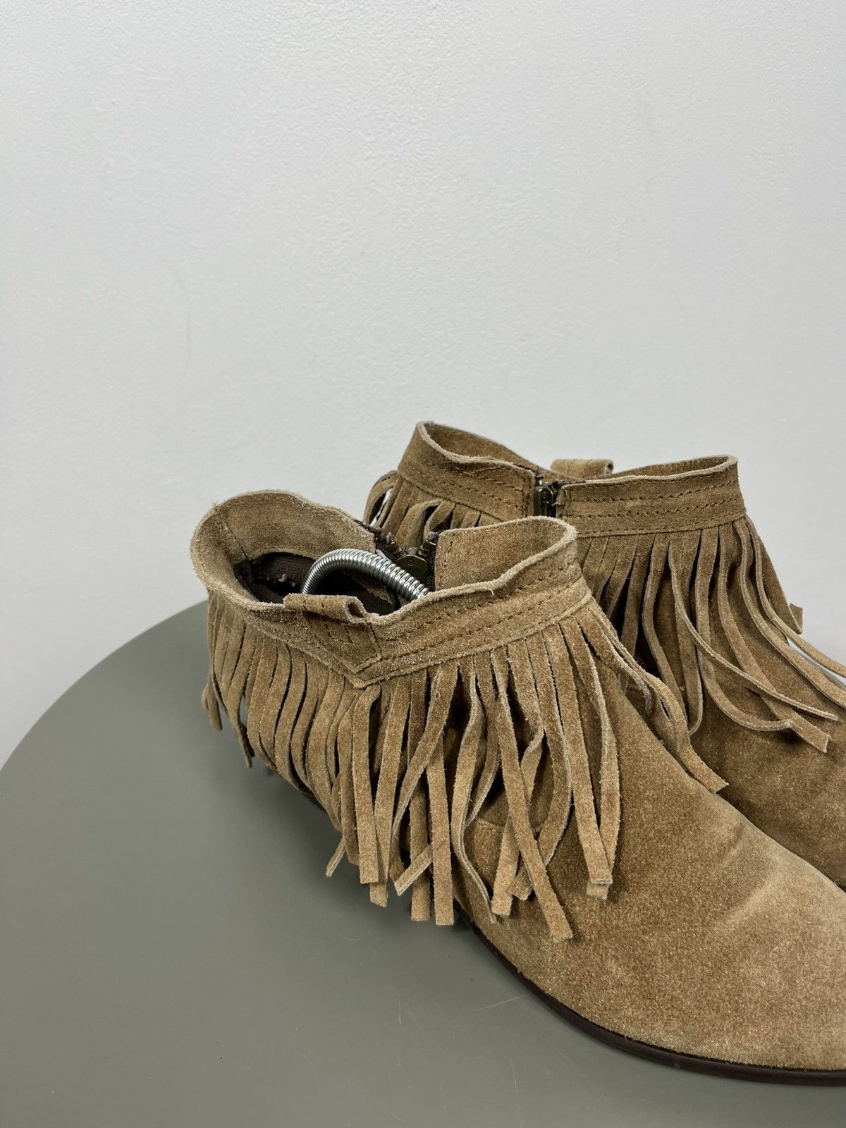 Other Suede Fringe Ankle Boots Brown Womens EU 39 Size US 8 / IT 38 - 2 Thumbnail
