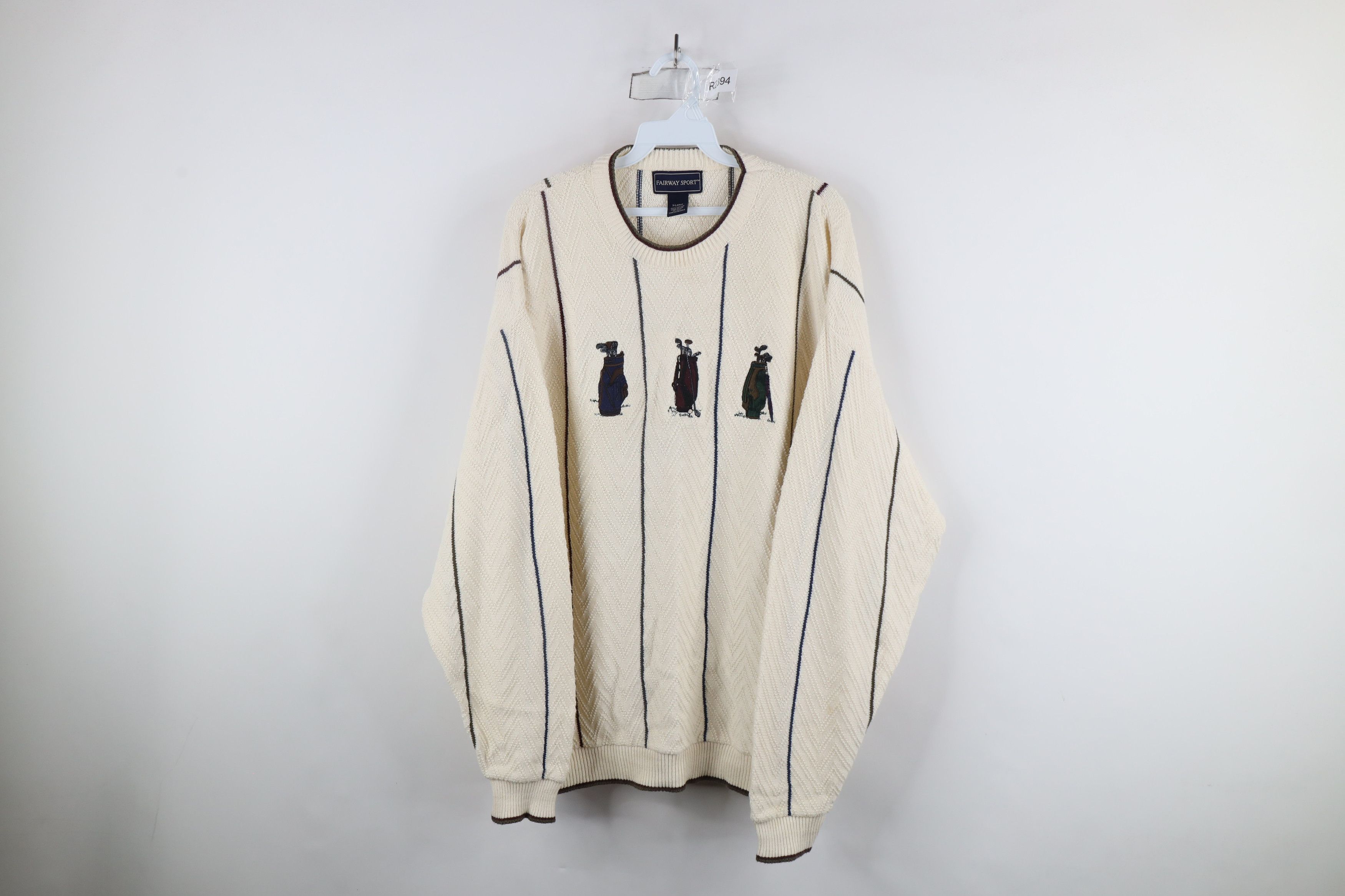 Vintage Vintage 90s Streetwear Golfing Cotton Knit Sweater USA Size US XL / EU 56 / 4 - 1 Thumbnail
