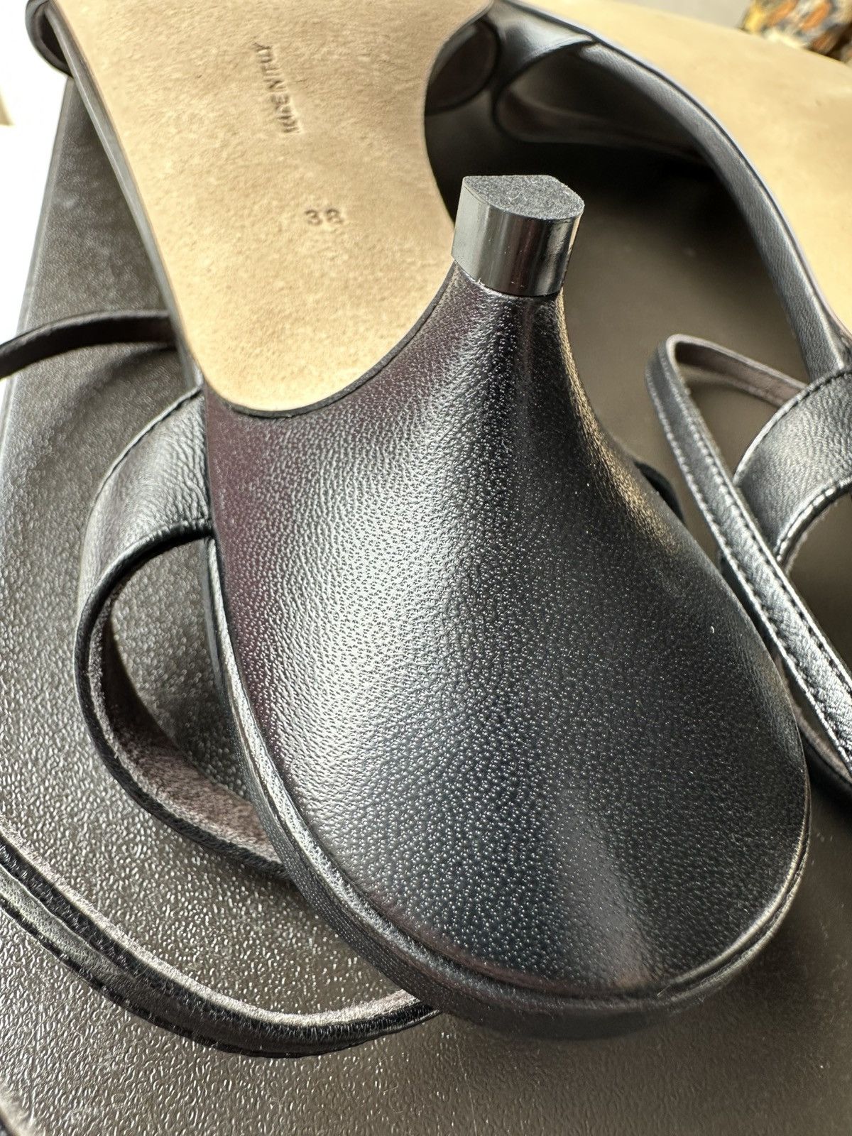 The Row THE ROW Vika Ankle Stripe Sandals Black Size 38(US7,5)! Size US 7.5 / IT 37.5 - 7 Thumbnail