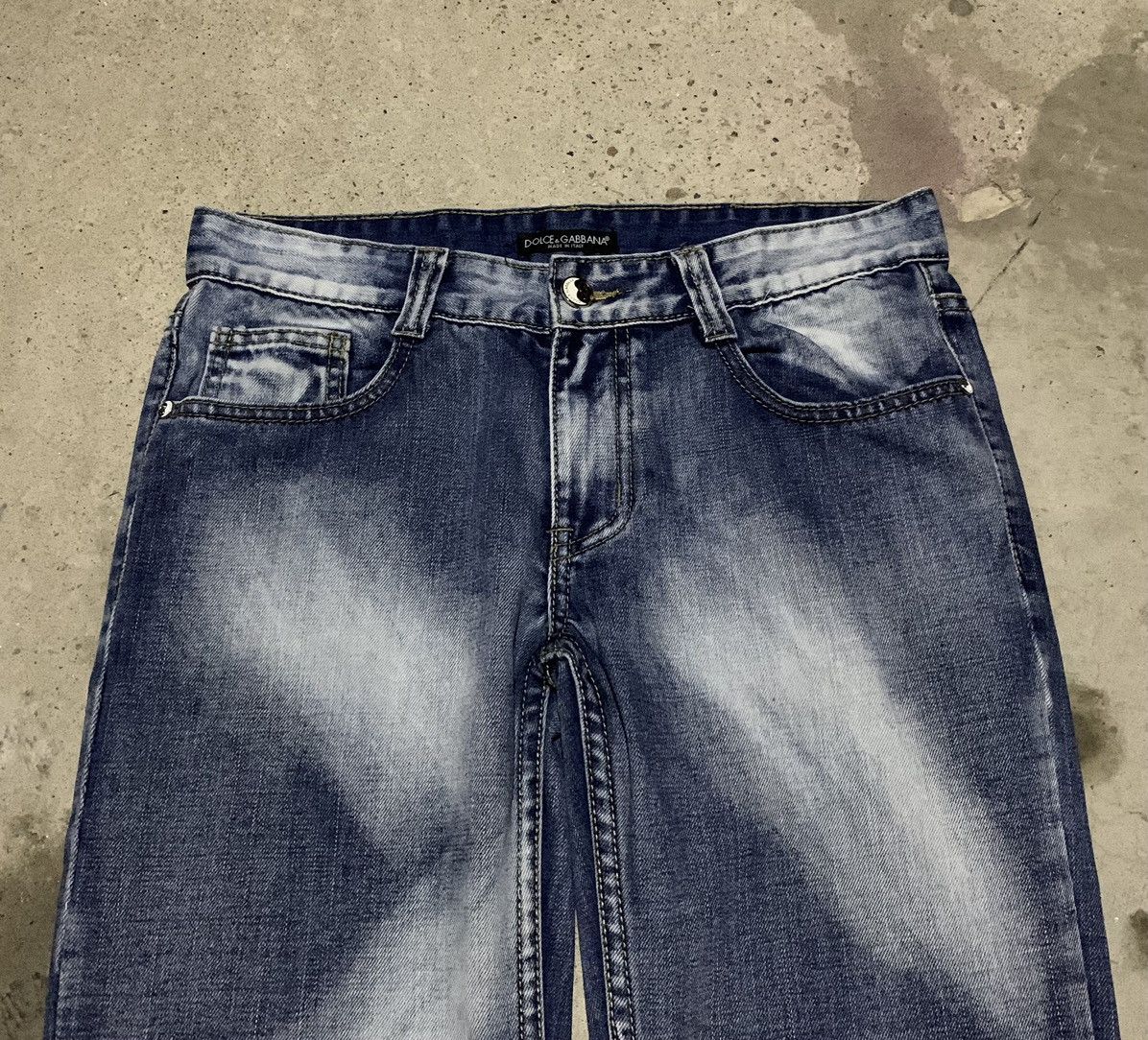 Dolce & Gabbana × Vintage 2000's D&G Vintage Brushed Jeans Size US 31 - 2 Thumbnail