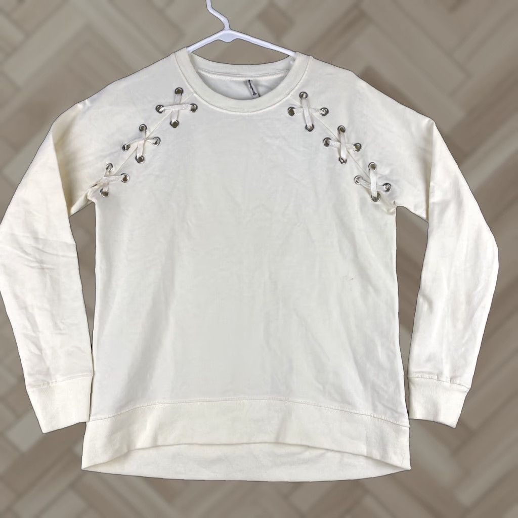 Stradivarius Stradivarius Women Sweater Crew Neck Stretch Dress Sz S Long Sleeve Ivory Knit Short Vintage No 47-41 Mens? Wait Size S / US 4 / IT 40 - 1 Thumbnail