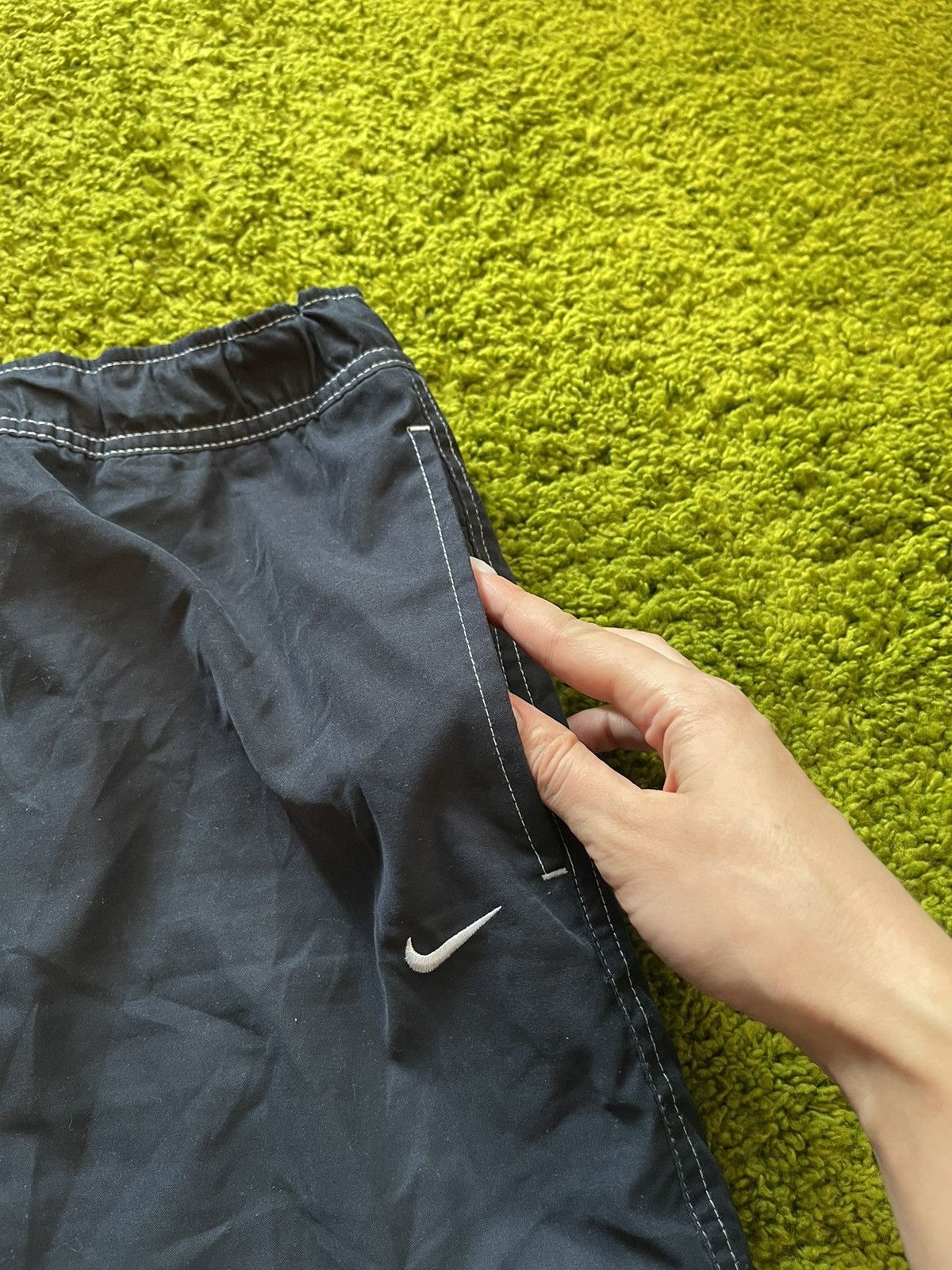 Nike × Vintage Nike 2000s vintage cargo swim shorts swoosh logo Y2K Size US 36 / EU 52 - 5 Thumbnail