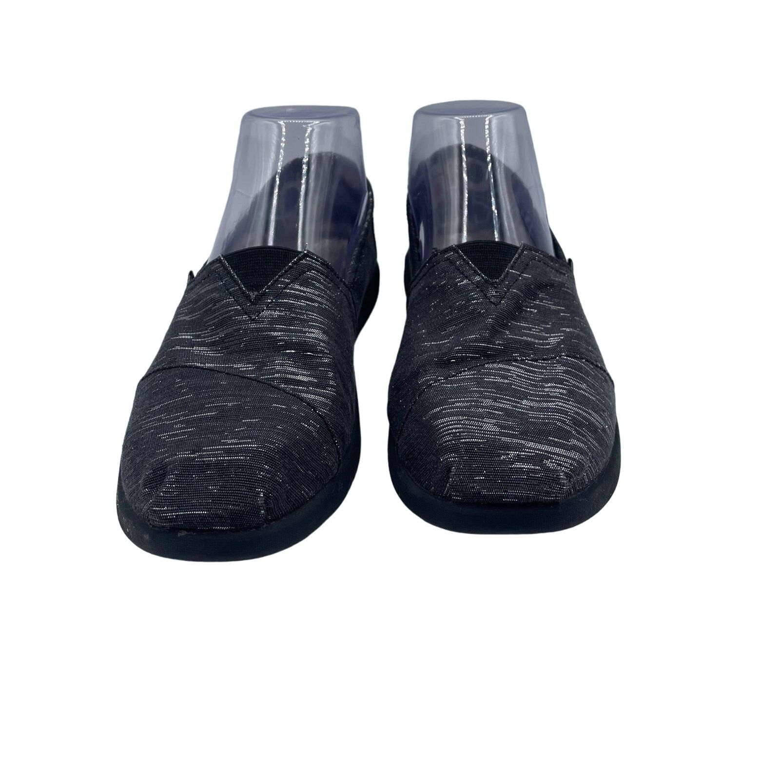 SKECHERS Bobs Skechers Black Flats Slip Ons Shoes Comfort Womens 7 Size US 7 / IT 37 - 3 Thumbnail
