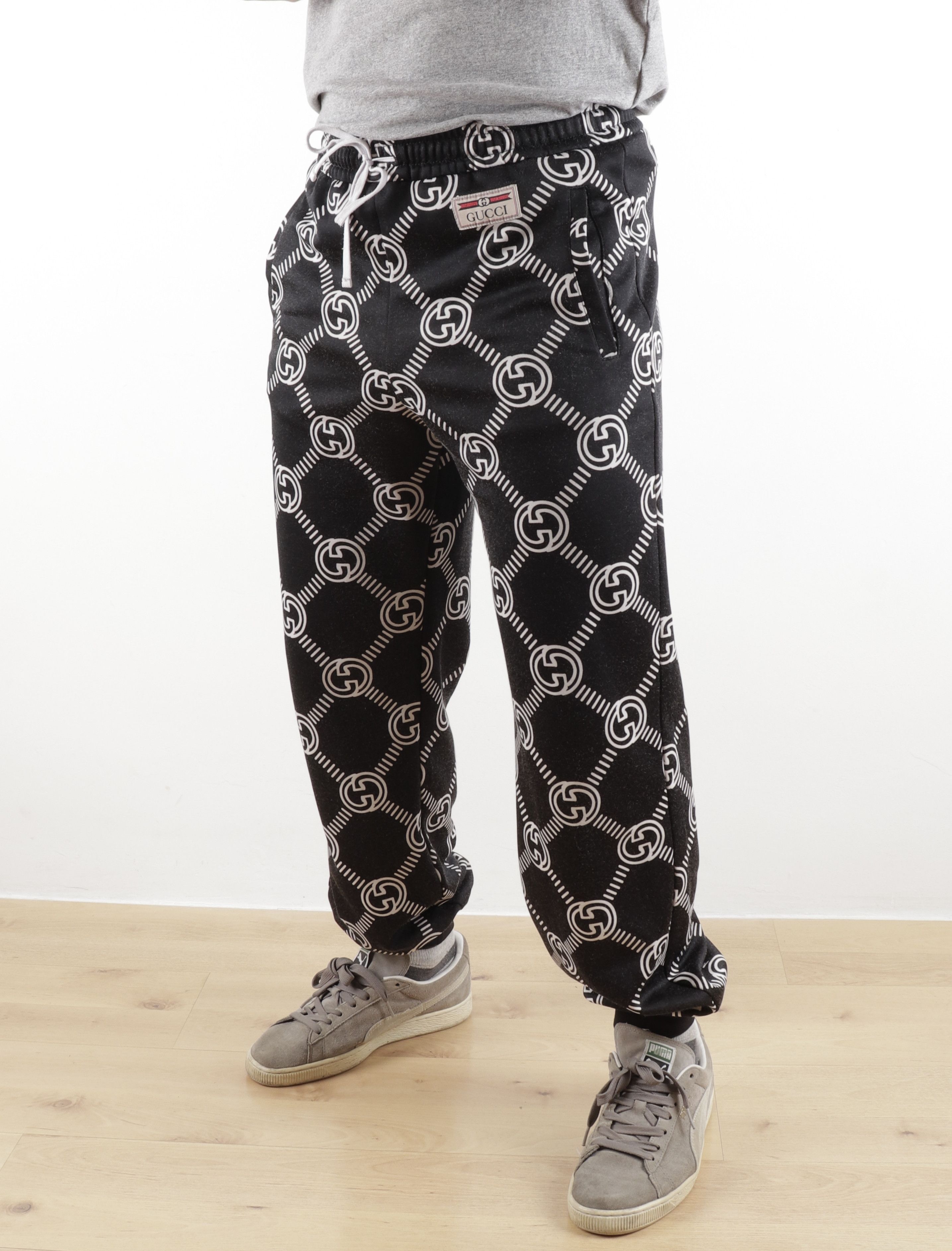 Gucci Gucci GG Monogram Black Joggers Track Pants Sweatpants Size US 31 - 10 Thumbnail