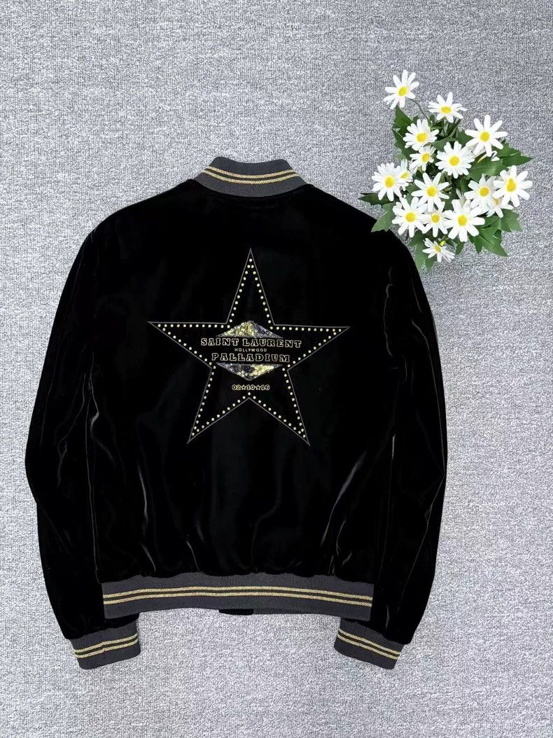 Saint Laurent Velvet Jacket with Star Design