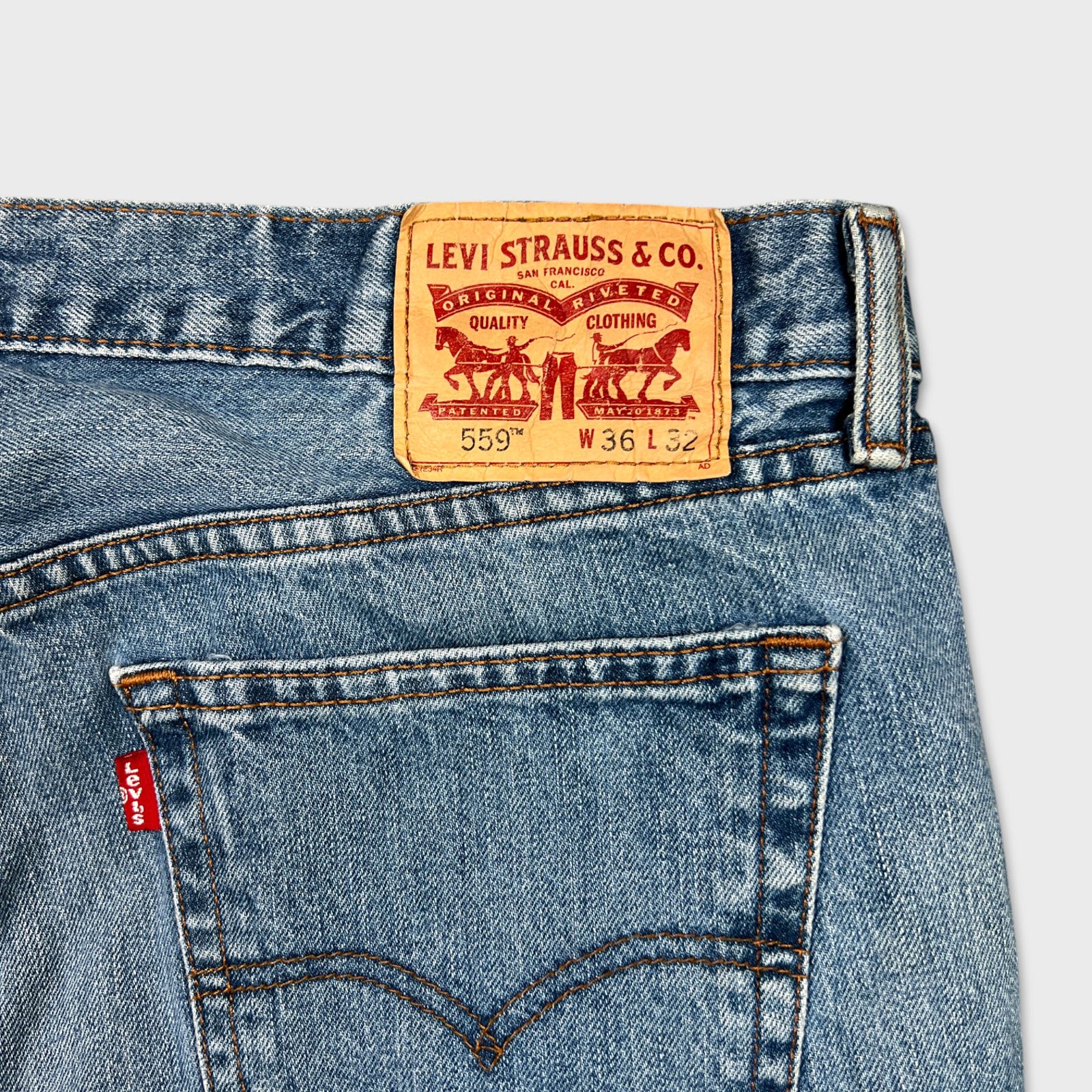 Levi's × Vintage Levi's 559 Jeans 36x32 Relaxed Straight Fit Denim Pants Size US 36 / EU 52 - 7 Thumbnail