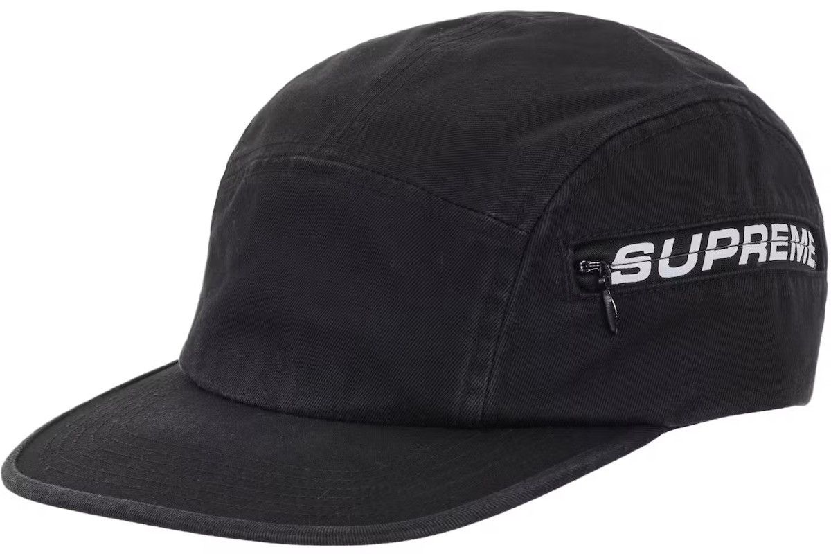 Supreme Supreme side mesh piping camp cap black OS SS26 NEW IN