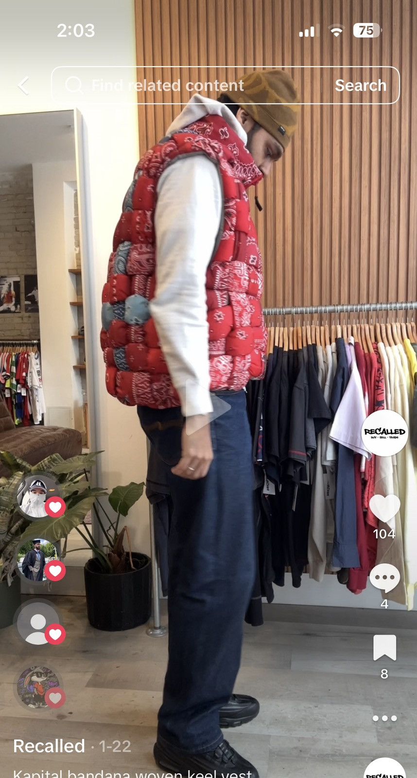 Kapital Kapital Bandana Woven KEEL Down Vest Size US L / EU 52-54 / 3 - 13 Thumbnail