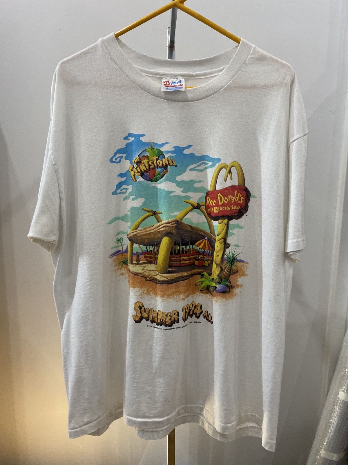 Hanes Flintstones x Mcdonalds 1994 Movie Promo T-Shirt Size US XL / EU 56 / 4 - 1 Thumbnail