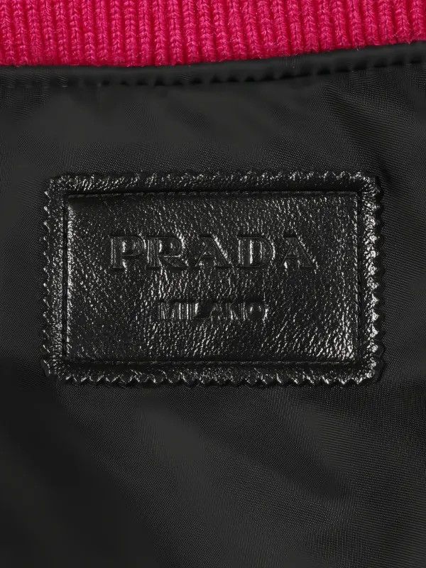 Prada 🍇SIZE L🍇Prada Leather Bomber Jacket in pink Size US L / EU 52-54 / 3 - 3 Thumbnail