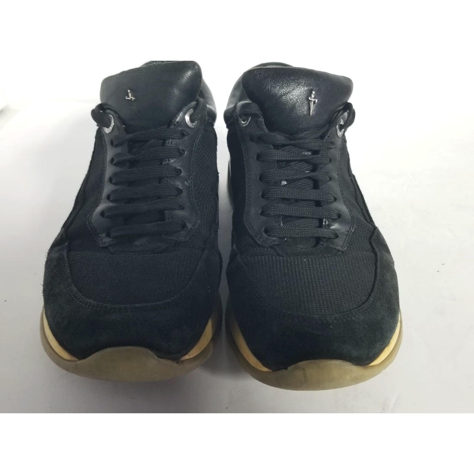 Vintage Cesare Paciotti 4US Sneaker Mens Leather Black Lace Up 9 US Casual Sneakers Mens Size 9 Shoes Size US M / EU 48-50 / 2 - 6 Thumbnail
