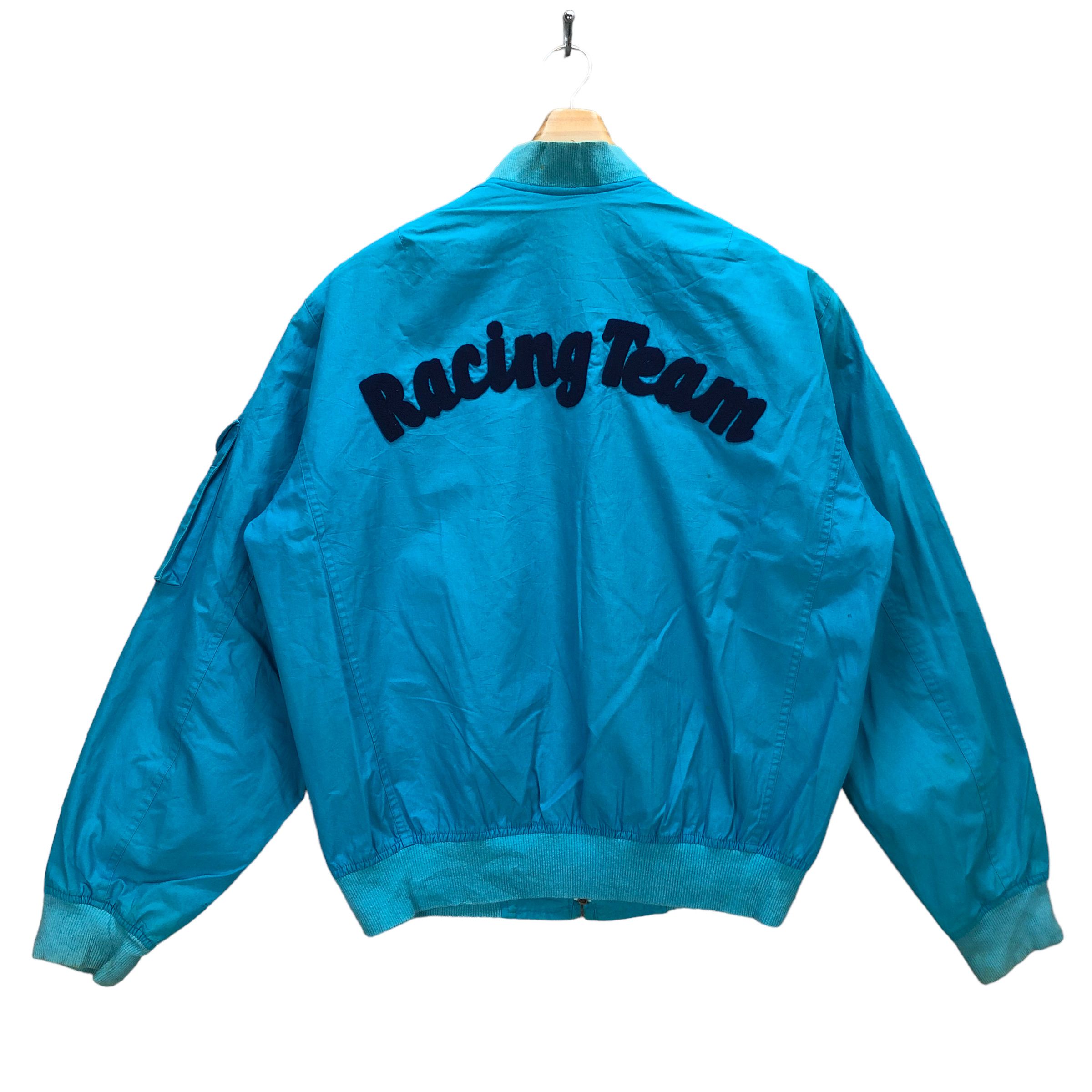 Japanese Brand ALPHA CUBIC RACING TEAM BOMBER JACKET #7318-129 Size US L / EU 52-54 / 3 - 15 Thumbnail