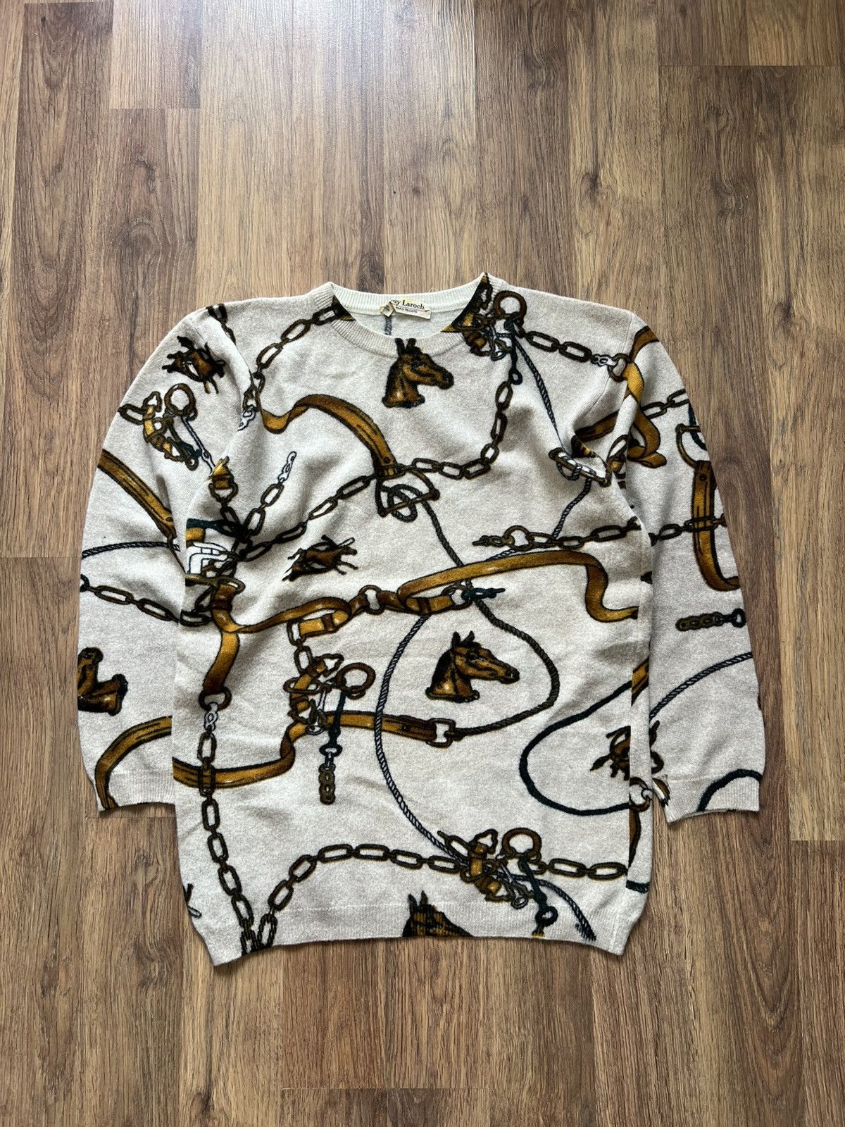 Guy Laroche Guy Laroche Vintage Equestrian Knit Sweater (Made in Italy) Size M / US 6-8 / IT 42-44 - 1 Thumbnail