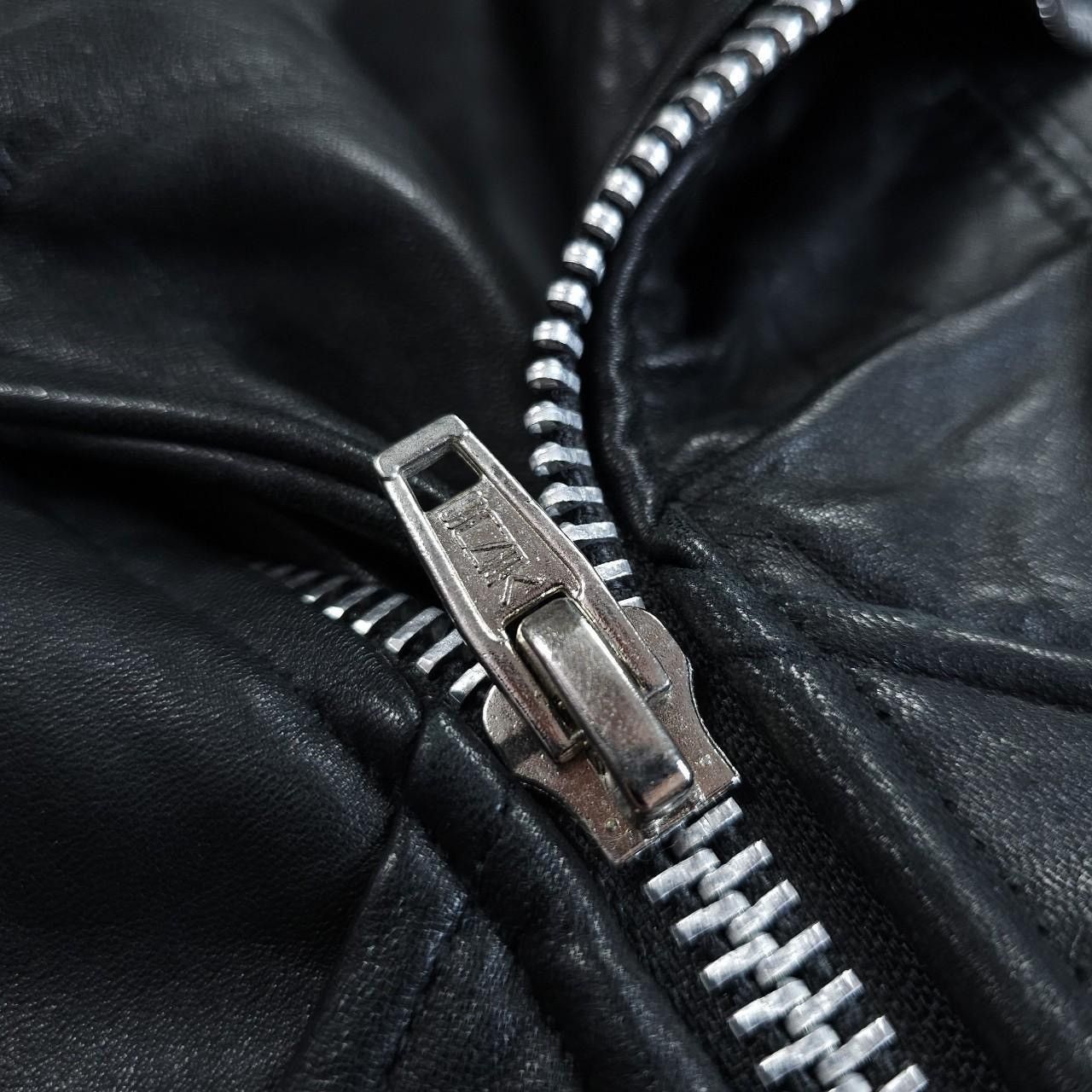 Japanese Brand × Vintage ASYMMETRICAL LEATHER BOMBER JACKET ARCHIVE AVANT GARDE M Size US M / EU 48-50 / 2 - 4 Thumbnail