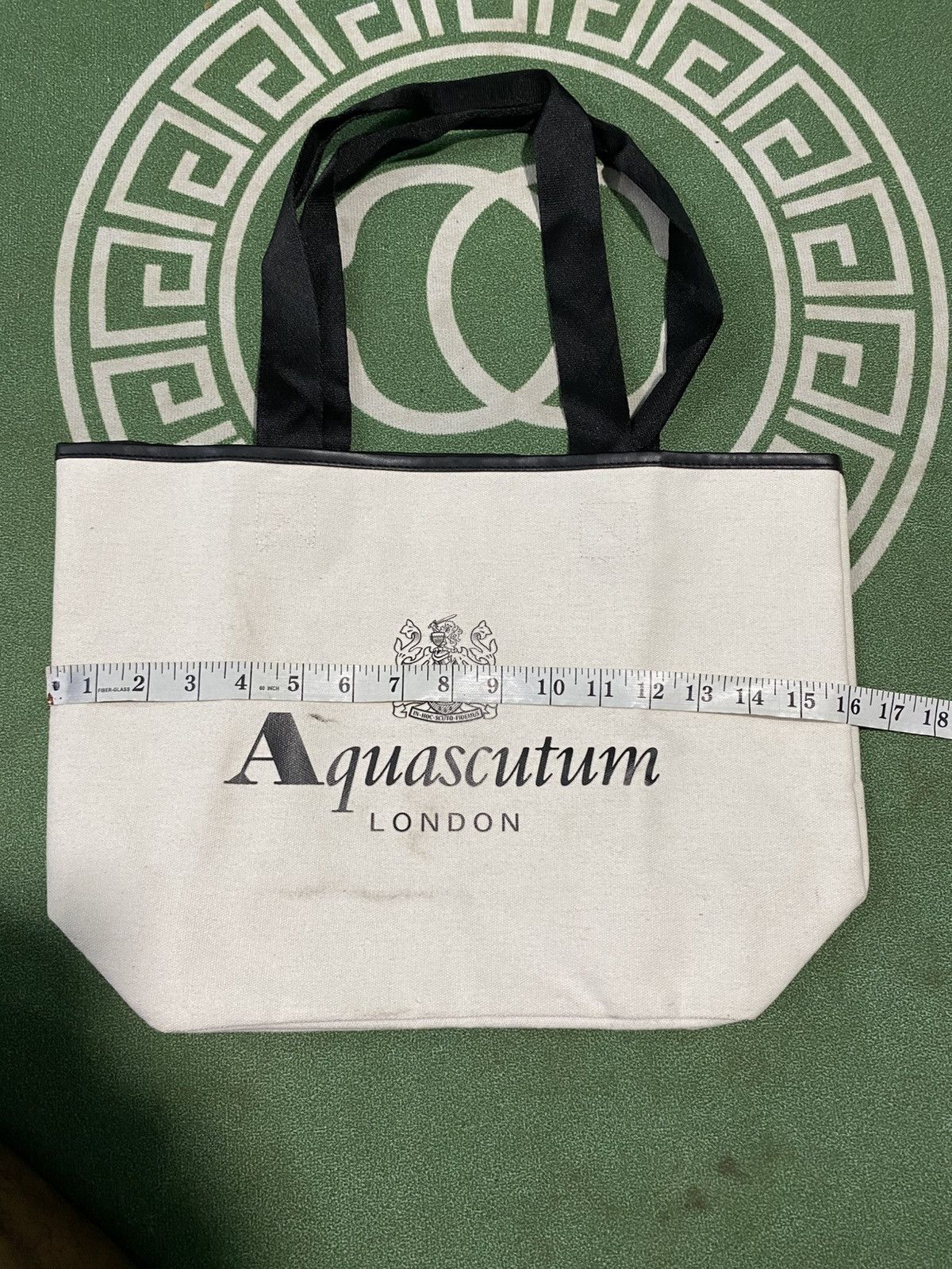 Aquascutum Aquascutum London Logo Tote Bag Beige Canvas Size ONE SIZE - 8 Thumbnail