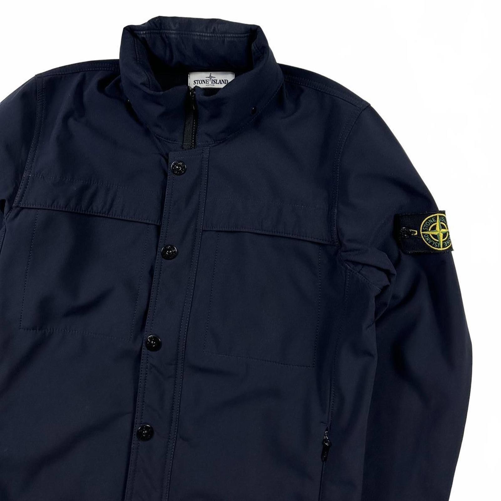 Stone Island Stone Island Soft Shell R Zip Up Jacket Navy Blue Medium Size US M / EU 48-50 / 2 - 2 Thumbnail