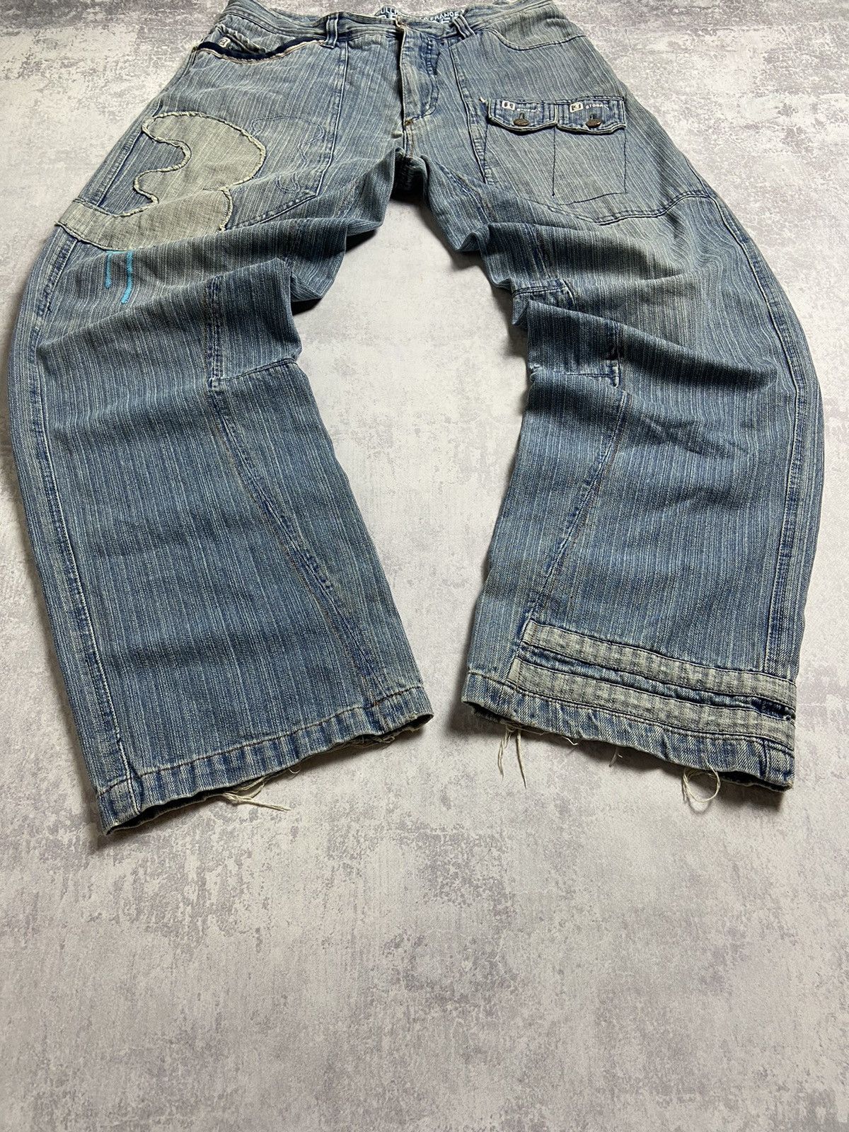 RARE Bullrot Wear Skaters Distressed Vintage Y2K Baggy Jeans