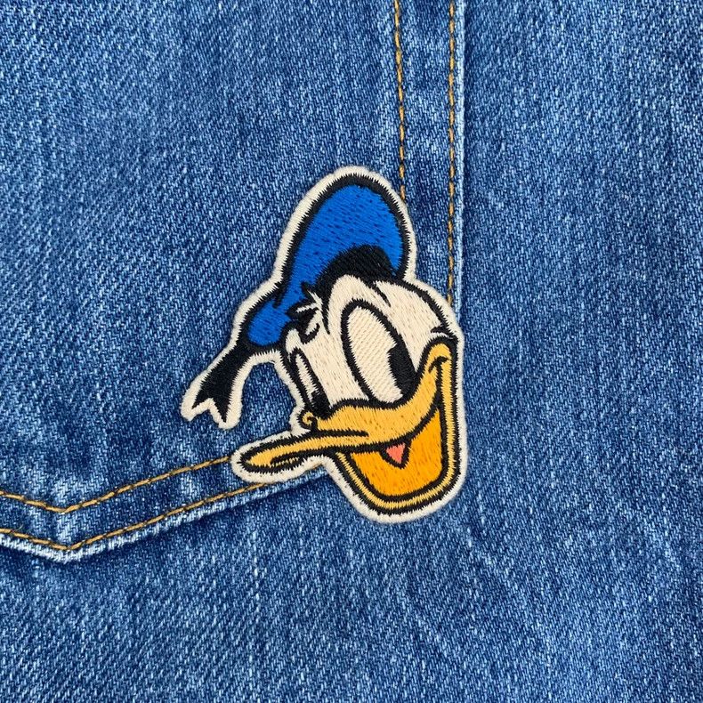 Gucci Gucci Size 25 Blue leather logo Donald Duck jeans trousers Size US 27 - 5 Thumbnail