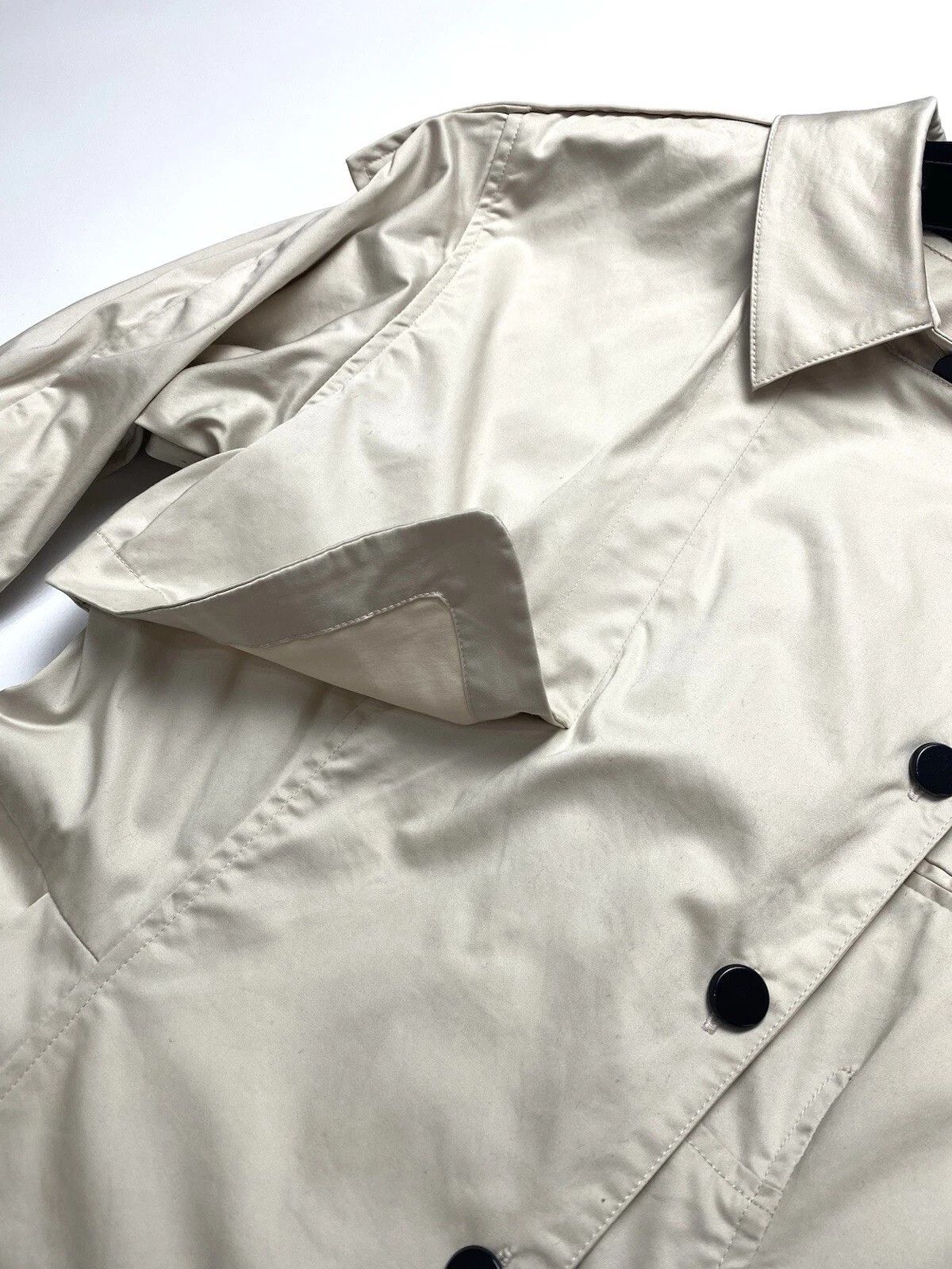 Missoni Missoni Rare Vintage Ivory Trench Coat Asymmetrical Designer Size S / US 4 / IT 40 - 13 Thumbnail
