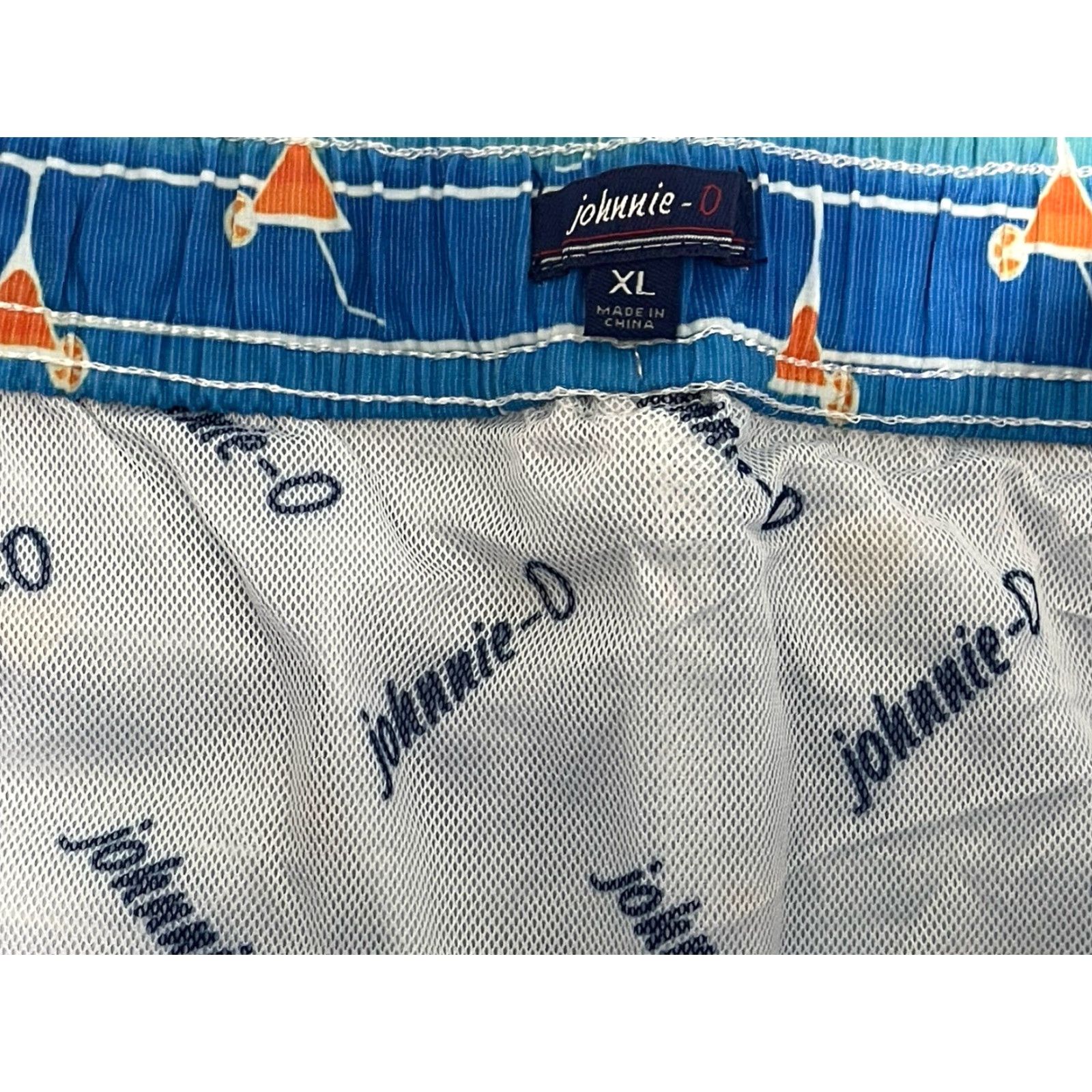 johnnie-O johnnie-O Surf Shorts Bottom XL Happy Hour Marlin Blue 6.5" Inseam Mens Swim Shorts Size US 36 / EU 52 - 4 Thumbnail