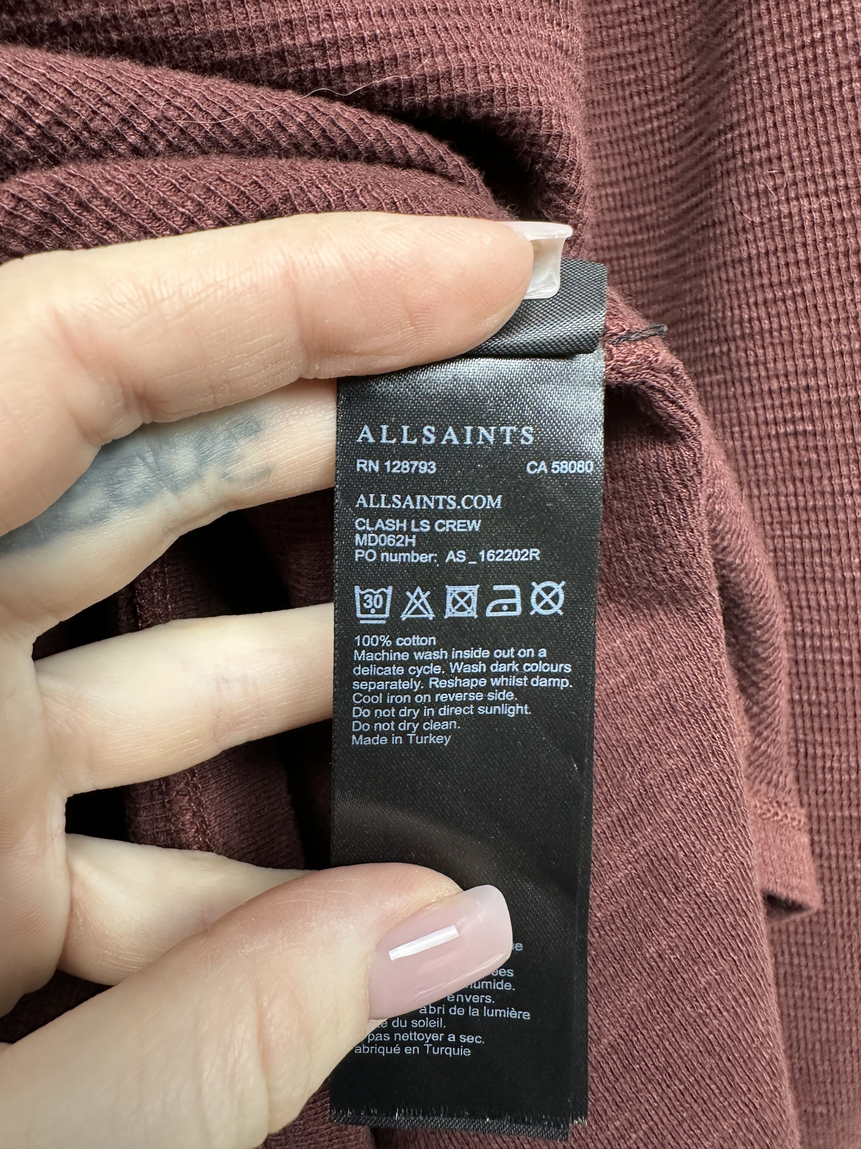 Allsaints Allsaints Clash Crew Neck Mens Ribbed Sweater Size US XL / EU 56 / 4 - 4 Thumbnail