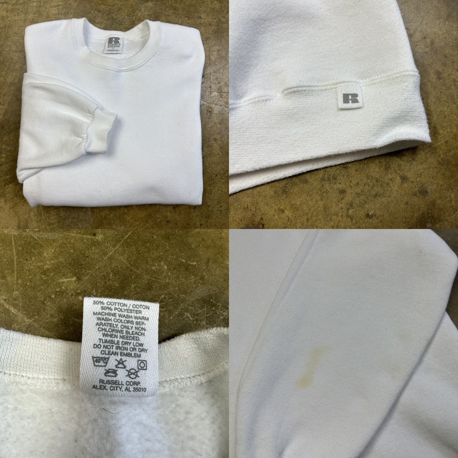 Russell Athletic VINTAGE Russell Athletic Sweatshirt White Blank Crewneck L Mens Size US L / EU 52-54 / 3 - 8 Thumbnail