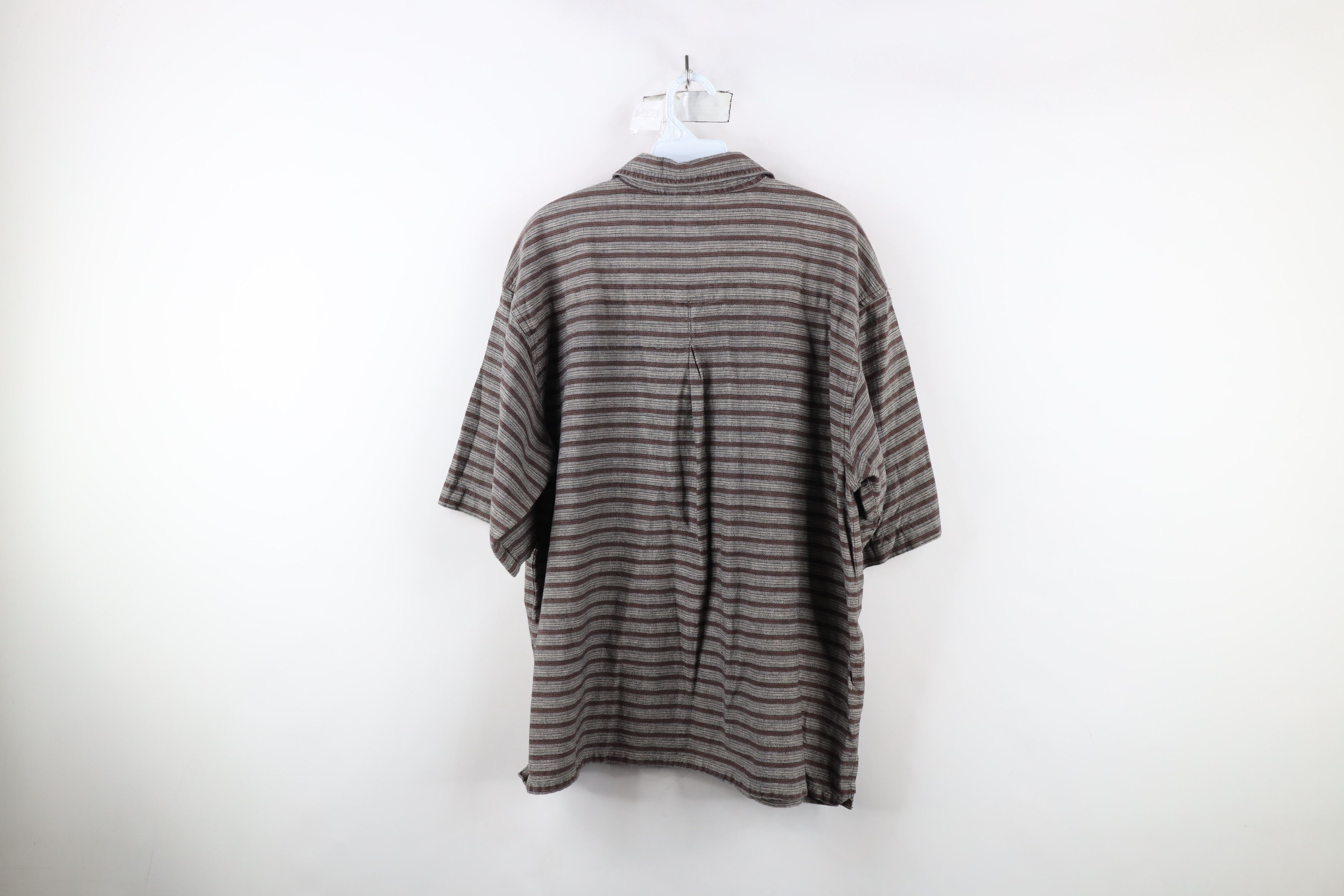 Vintage Vintage 90s Streetwear Striped Baggy Fit Half Zip Polo Shirt Size US L / EU 52-54 / 3 - 6 Thumbnail