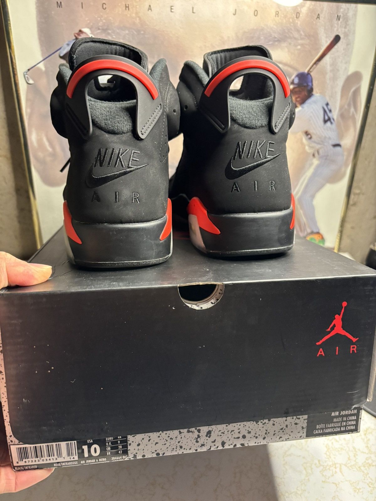 Jordan Brand Air Jordan 6 Retro 2019 Infrared 2019 Size US 10 / EU 43 - 7 Thumbnail
