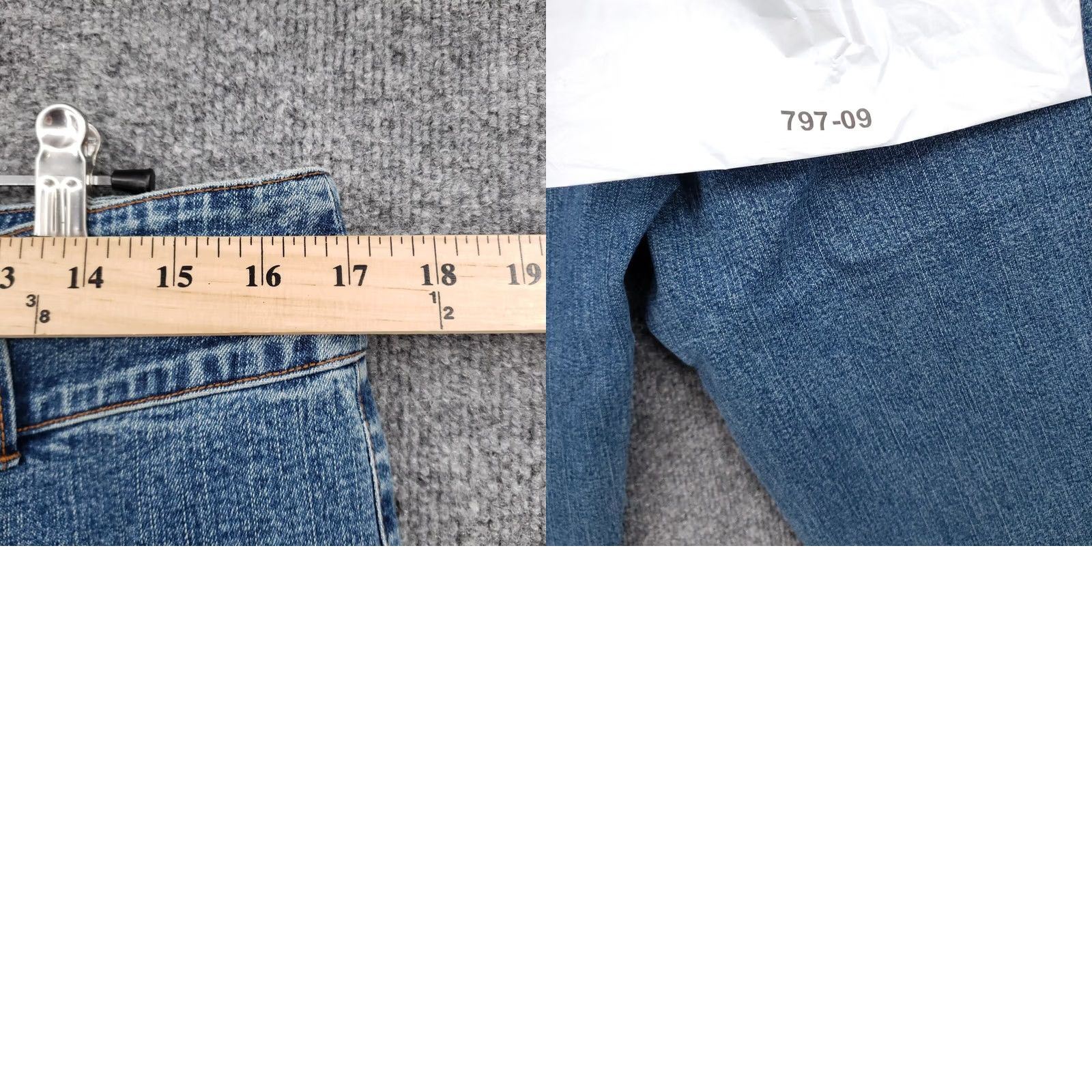 Vintage Venezia Jeans Womens 14 High Rise Cropped Blue Denim Zip Closure Rinse Wash Size 36" / US 14 / IT 50 - 9 Thumbnail