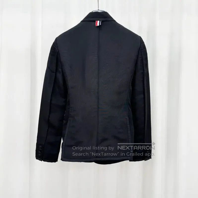 Thom Browne Thom Browne Women's Black Silk Logo Jacket . Size M / US 6-8 / IT 42-44 - 2 Thumbnail