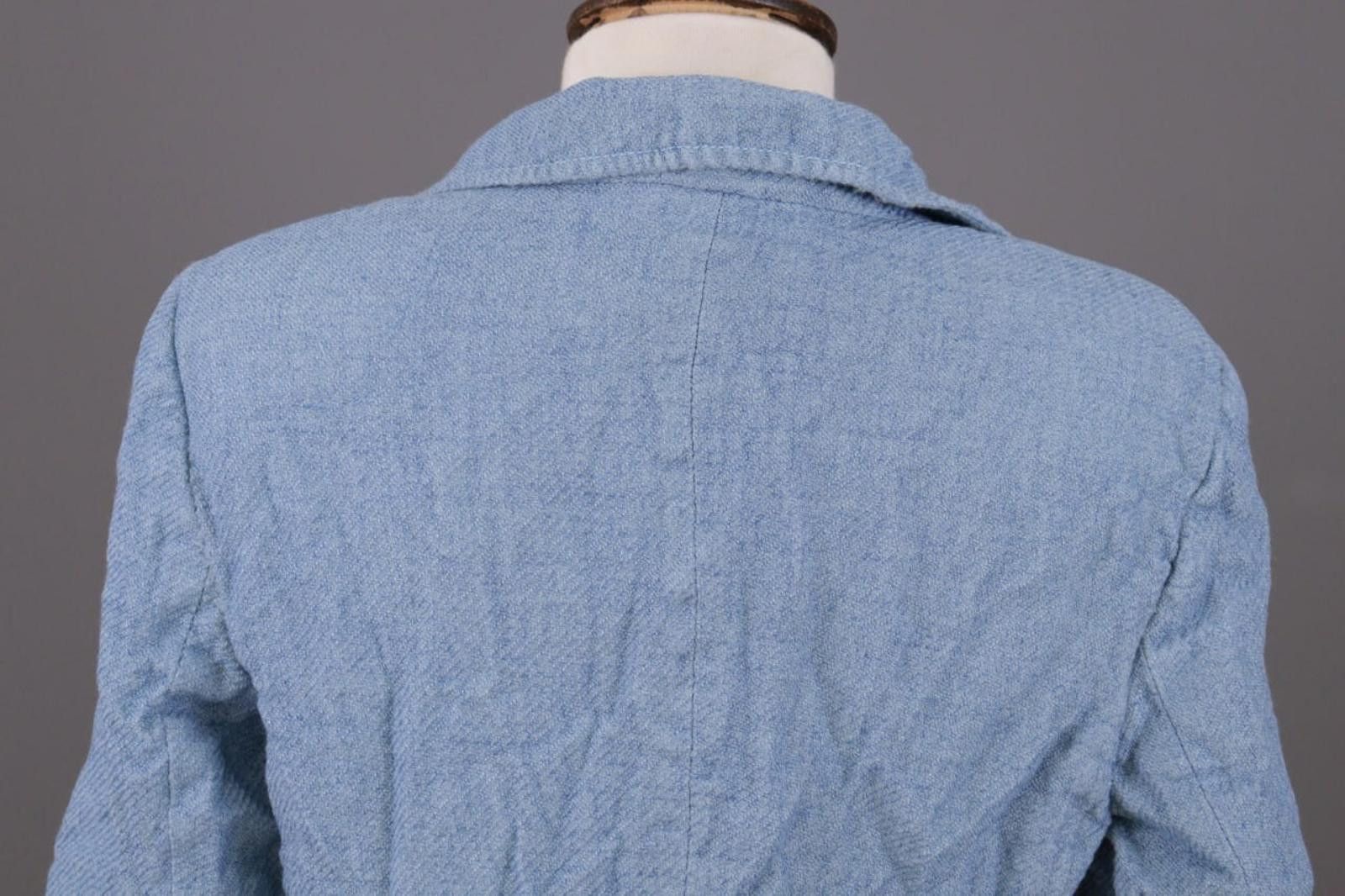 Escada Escada Blue Wool Silk Linen Blazer Lined Jacket Size 42 Size M / US 6-8 / IT 42-44 - 12 Thumbnail
