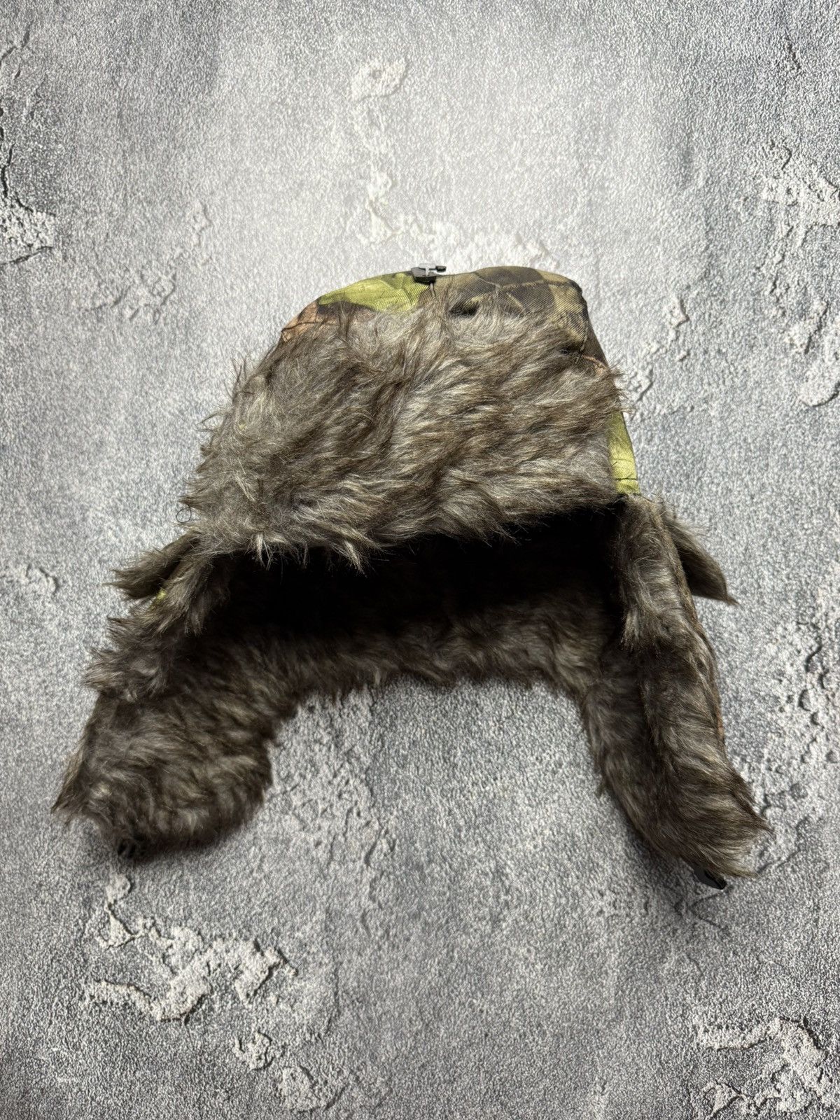 Realtree Y2K Real Tree Faux Fur Ushanka VNTG Fuzzy Warm Trapper Hat Size ONE SIZE - 4 Thumbnail