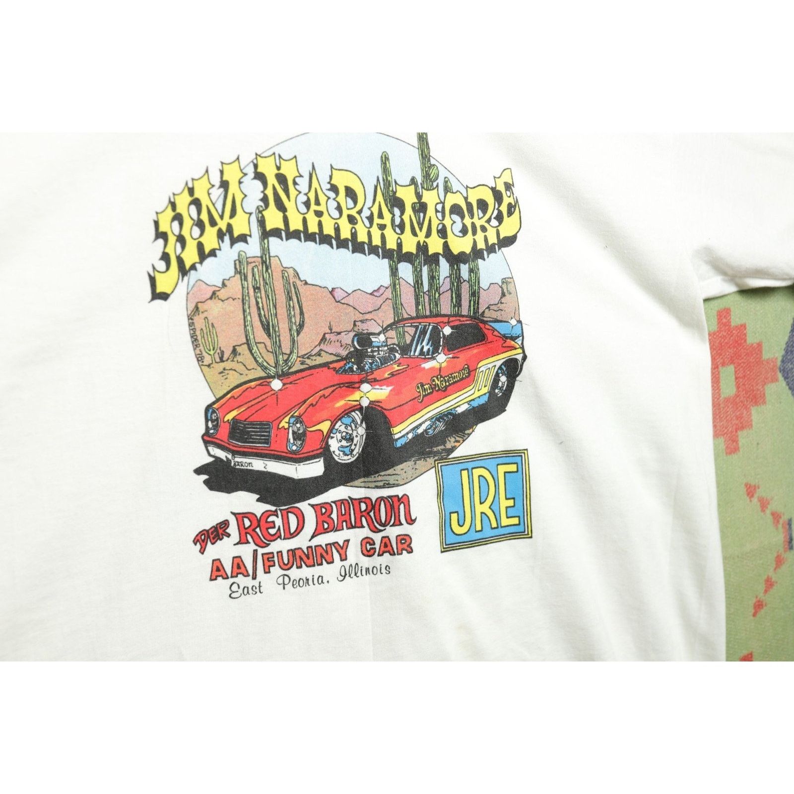 Vintage Jim Naramore Red baron Vintage Racing T Shirt XL 70s True Size US XL / EU 56 / 4 - 3 Thumbnail